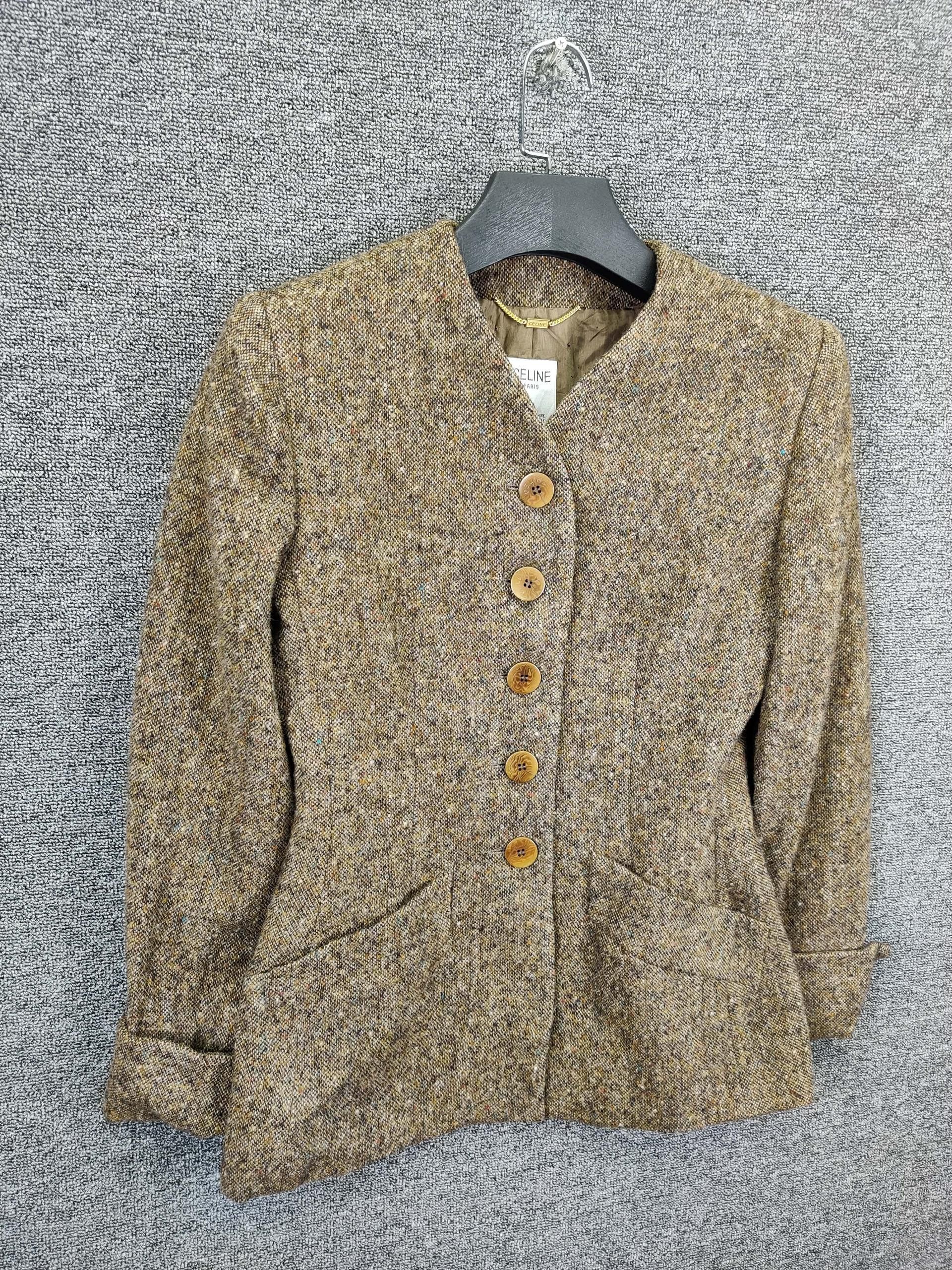 Celine Celine Paris Wool Tweed Coat Jacket Size S / US 4 / IT 40 - 4 Thumbnail