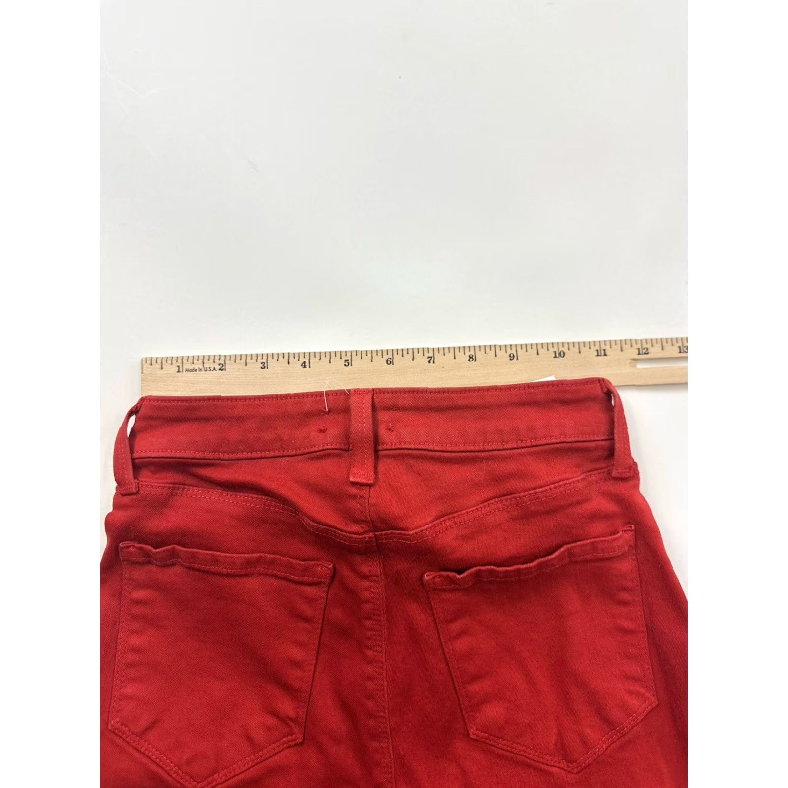 L'AGENCE VINTAGE L'AGENCE Jeans Women Red Margot Skinny Mid Rise 25 Inseam 25 Dark Wash Size 42" / US 20 - 7 Thumbnail