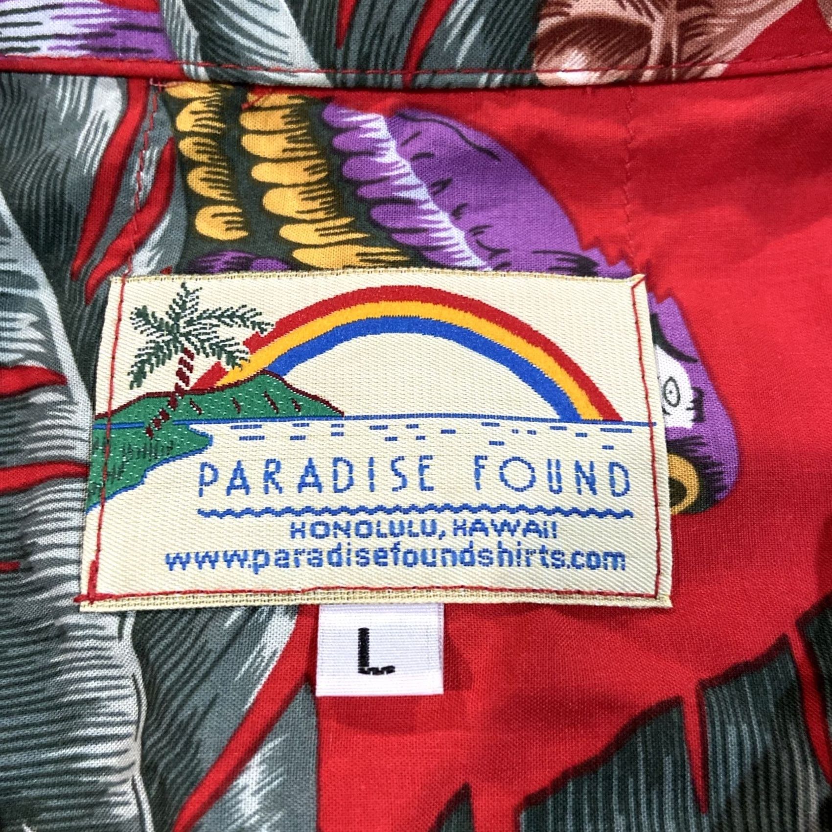 Paradise Found VINTAGE Paradise Found Shirt MEN Large Hawaiian Parrot Macaw Red Magnum PI Shirt Women? Size US L / EU 52-54 / 3 - 2 Thumbnail