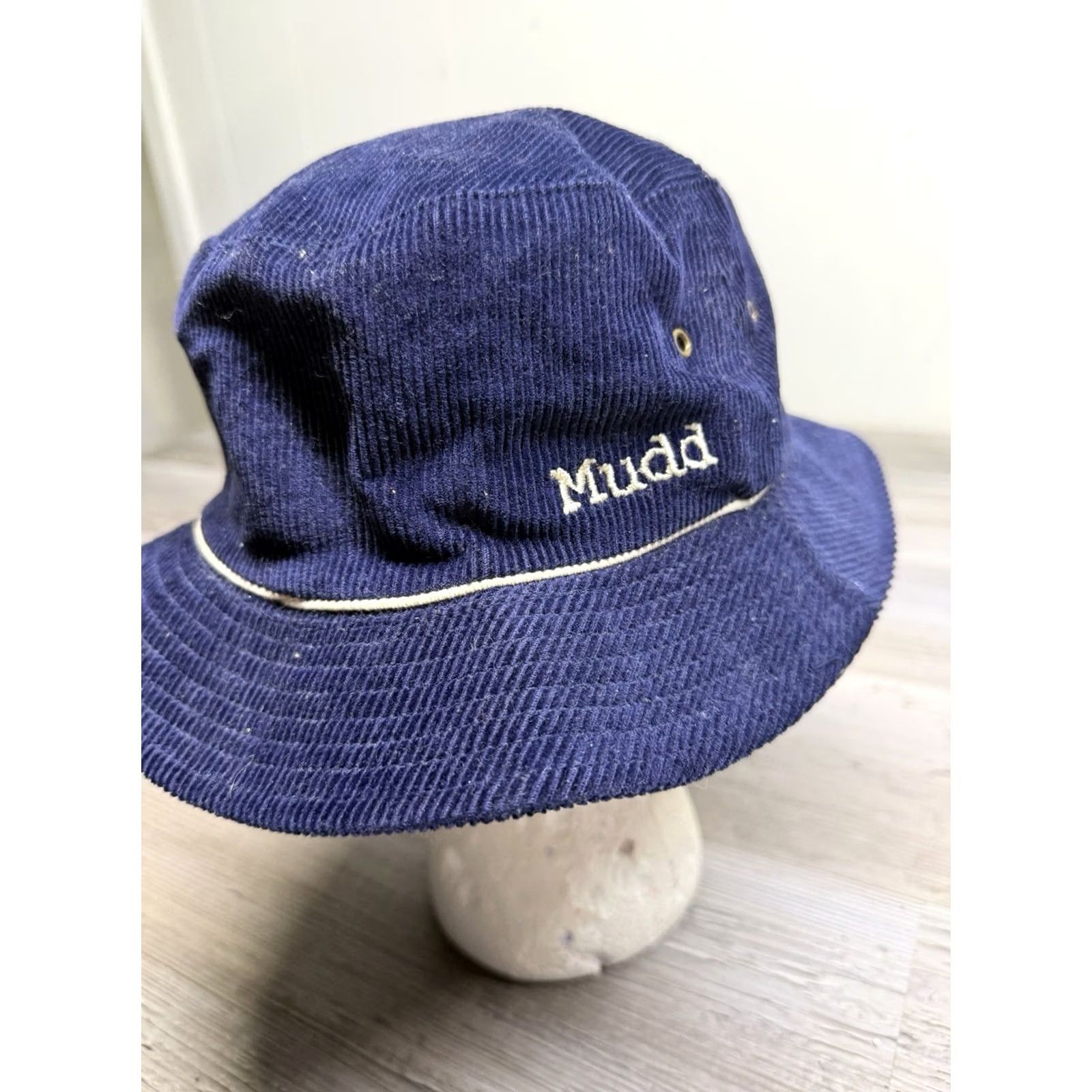 Vintage VINTAGE Mudd Bucket Hat Blue Corduroy Embroidered Dragonfly 90s Y2K Women Size ONE SIZE - 2 Thumbnail