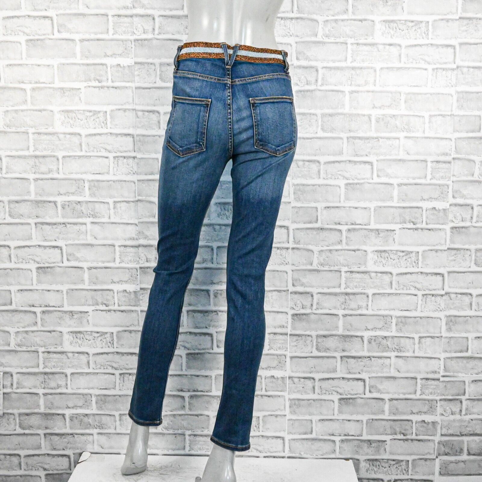 Veronica Beard Veronica Beard Kate Skinny High Rise Jeans Metallic waist Size 28" / US 6 / IT 42 - 5 Thumbnail