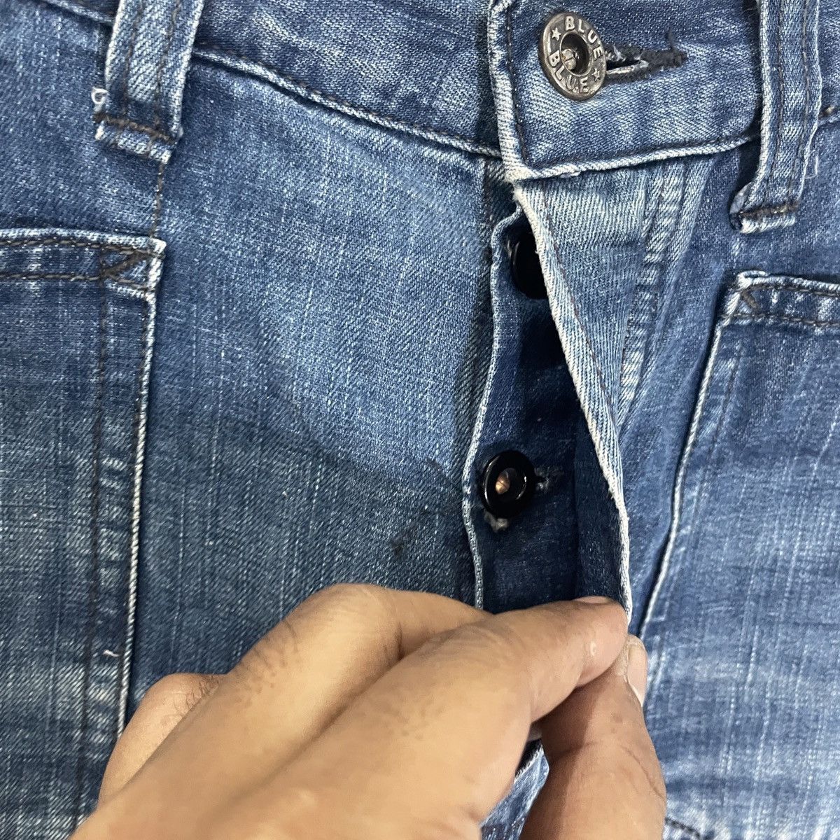 Blue Blue Japan Vintage Blue Blue Japan Bush Denim Jeans Size US 30 / EU 46 - 6 Thumbnail