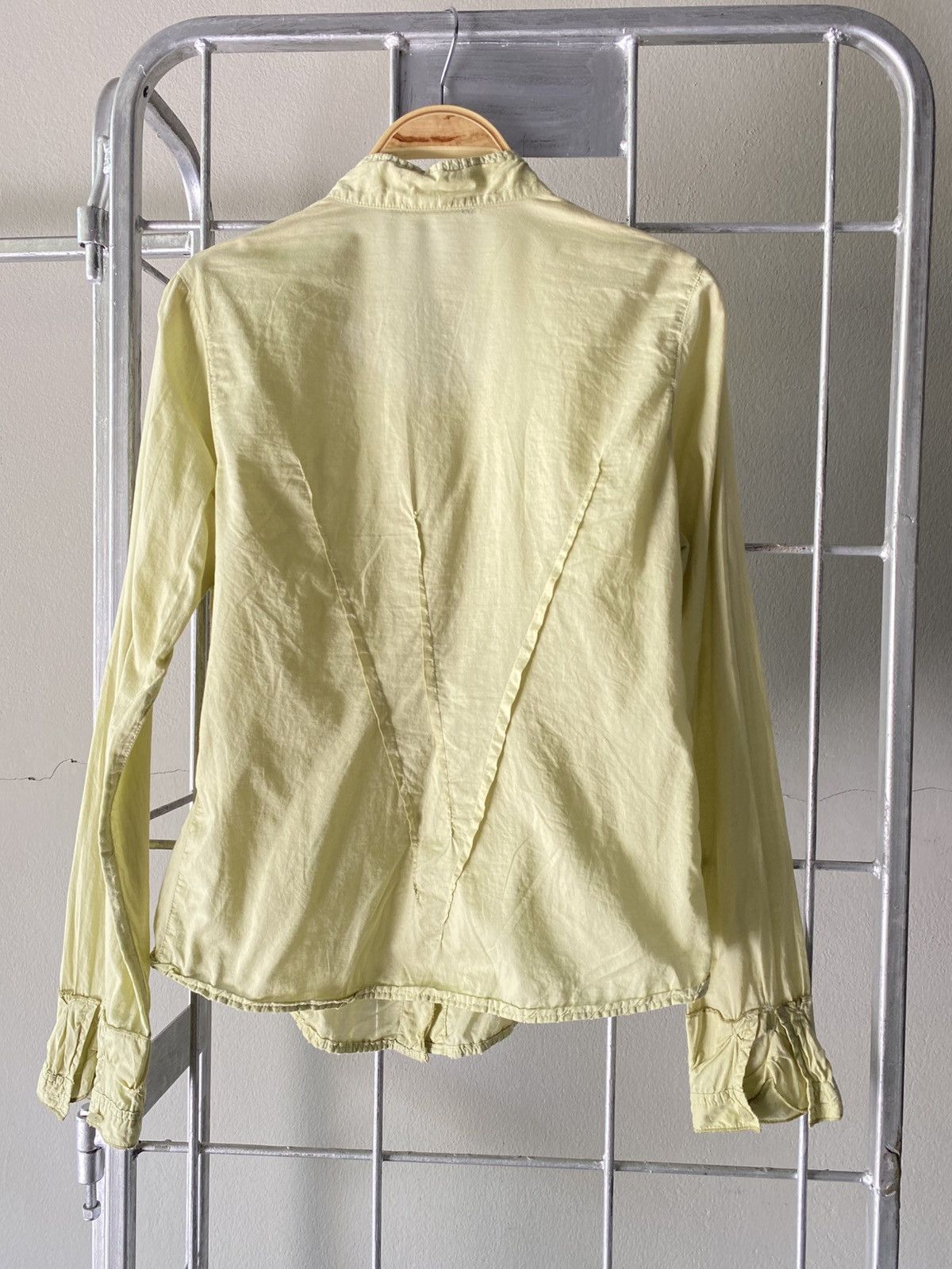 Marithe + Francois Girbaud MARITHE + FRANCOIS GIRBAUD Light Yellow Button-Up Blouse Size ONE SIZE - 17 Thumbnail