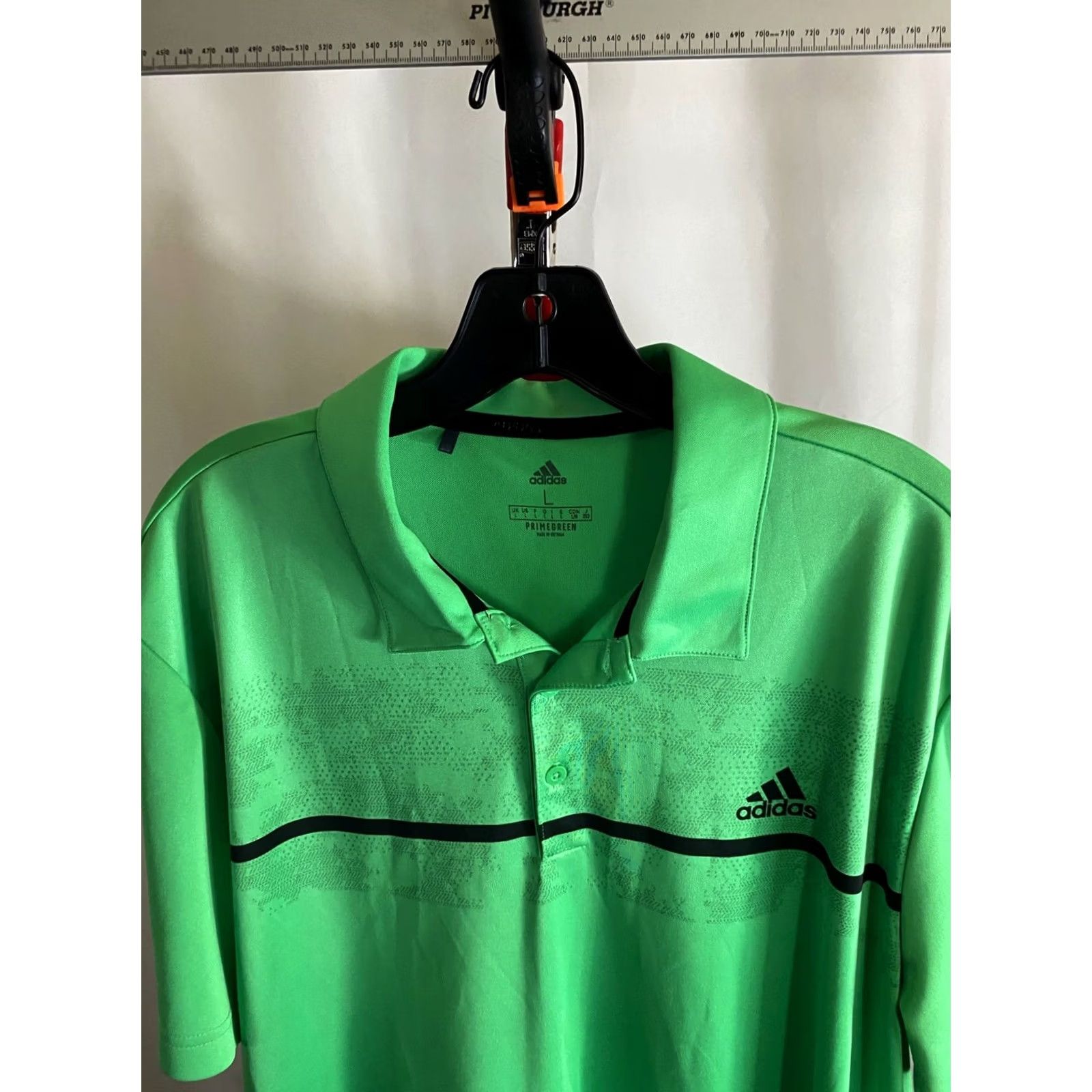 Adidas Adidas SHIRT Polo Large L Bright Green Contrast Poly SHIRT Mens Size US L / EU 52-54 / 3 - 4 Thumbnail