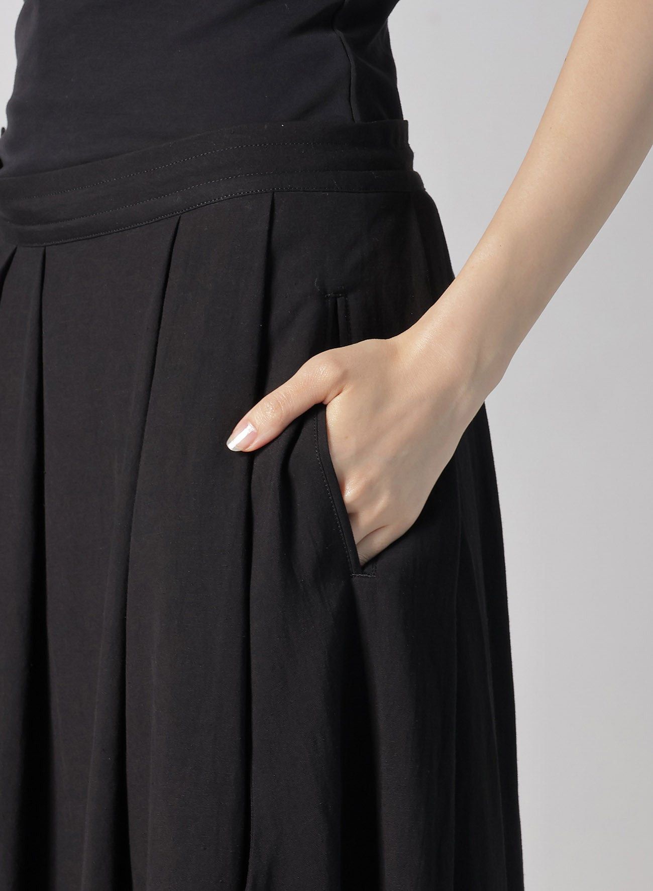 Yohji Yamamoto Yohji Yamamoto - POPLIN UNBALANCED TUCK SKIRT HAKAMA PANTS Size 31" - 8 Thumbnail