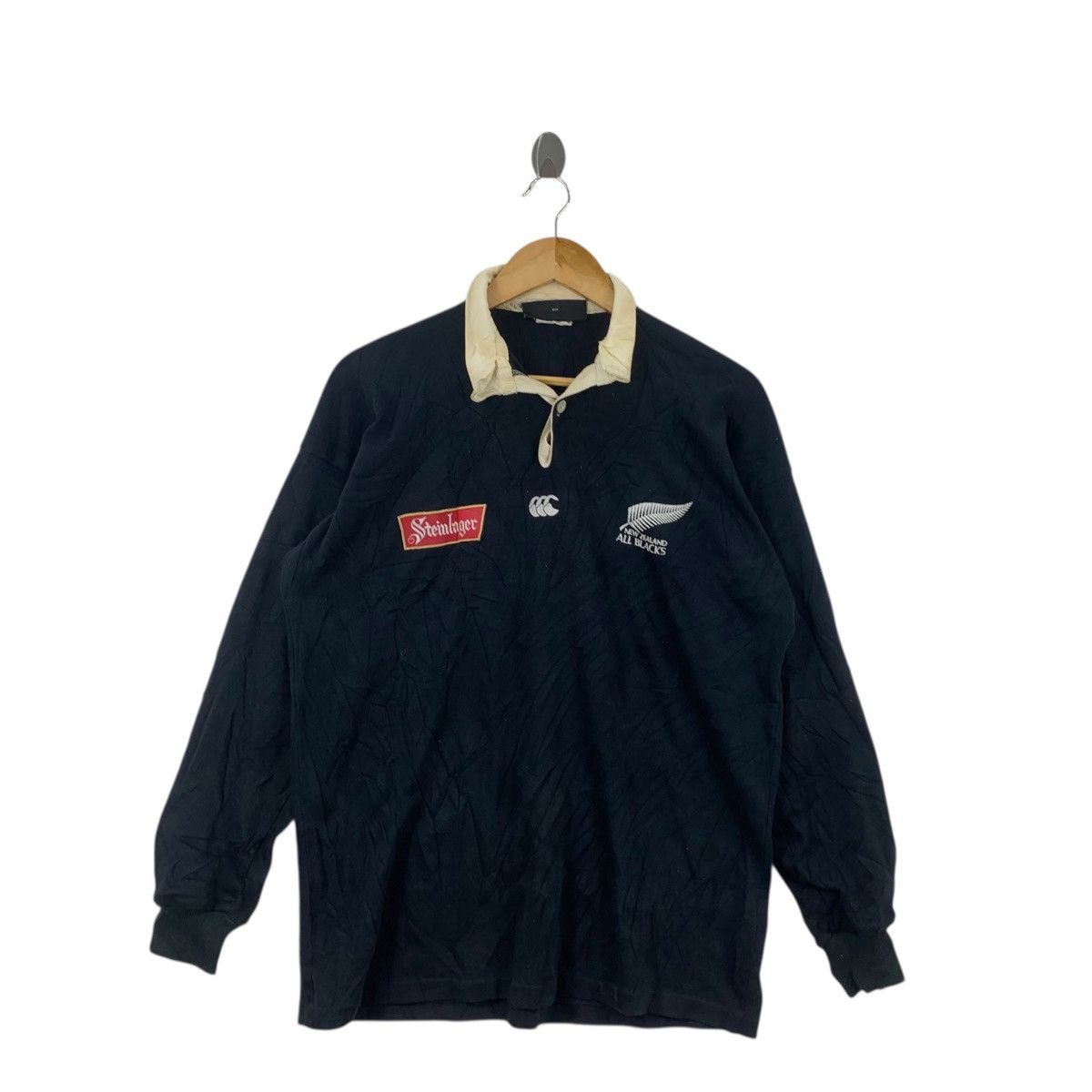 Canterbury of New Zealand Vintage CANTERBURY ALL BLACKS STEINLAGER Rugby Tee Shirt Size US M / EU 48-50 / 2 - 3 Thumbnail