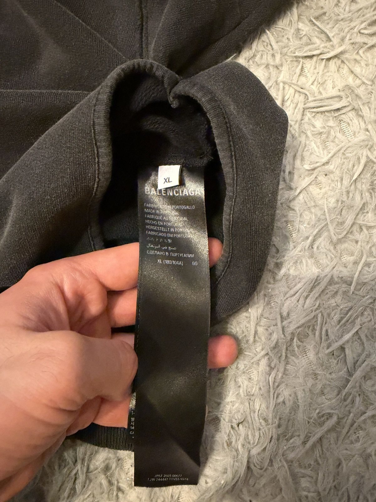 Balenciaga distressed logo hoodie Size US XL / EU 56 / 4 - 4 Thumbnail
