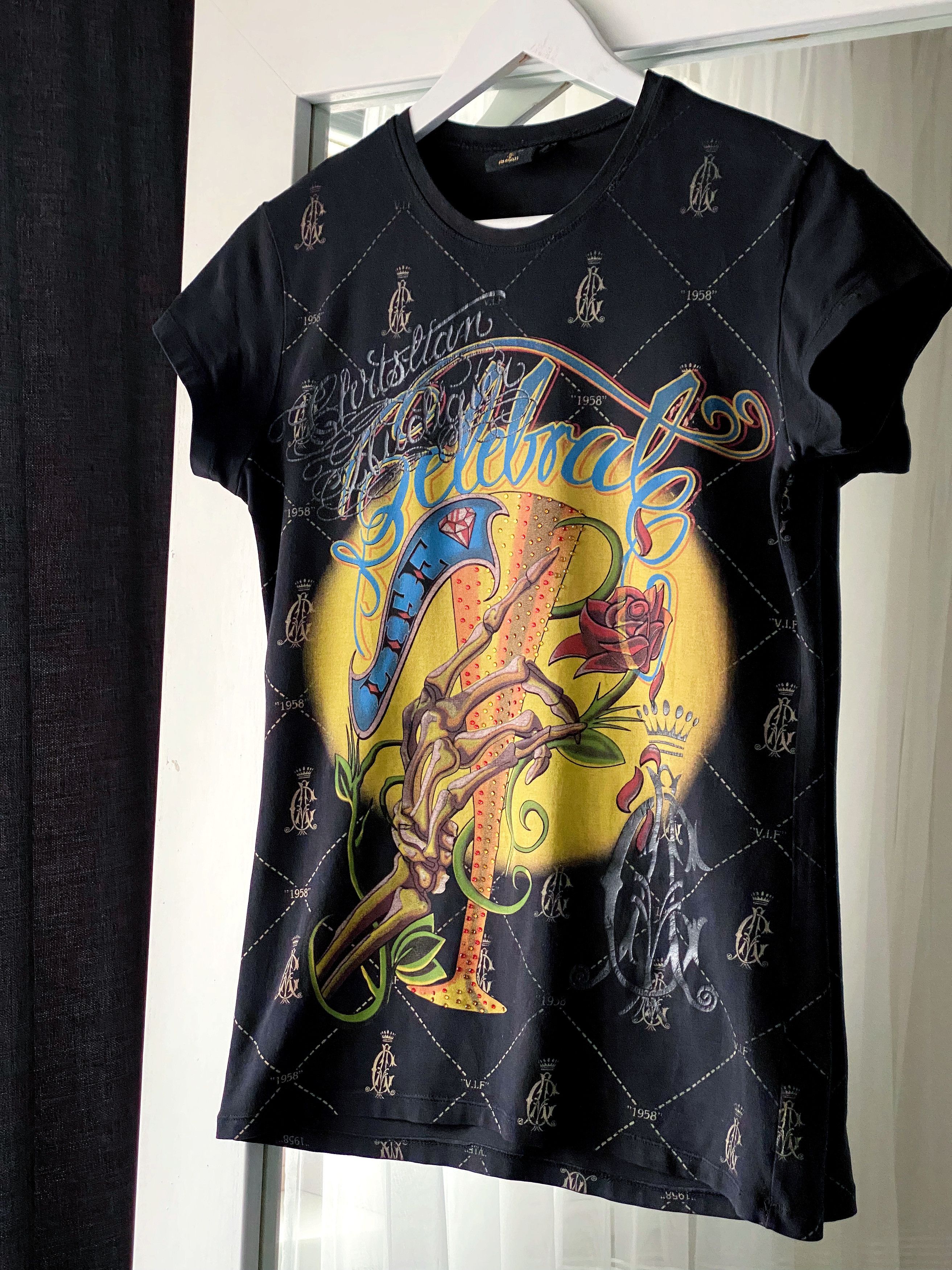 Christian Audigier × Ed Hardy × Vintage Christian Audigier T-Shirt Celebrate Life Ed Hardy Size M / US 6-8 / IT 42-44 - 7 Thumbnail