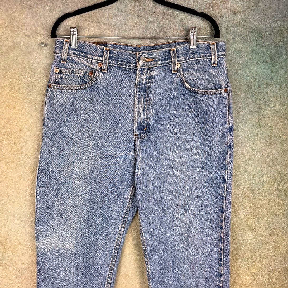 Levi's × Vintage VTG 90s Levis 512 Denim Jeans 36x32 Slim Fit Tapered Leg Size US 36 / EU 52 - 3 Thumbnail