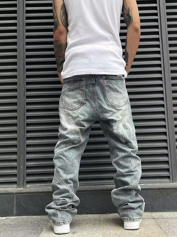 Japanese Brand × Realtree Retro Light Wash Blue Skater Baggy Jeans Size US 27 - 4 Thumbnail