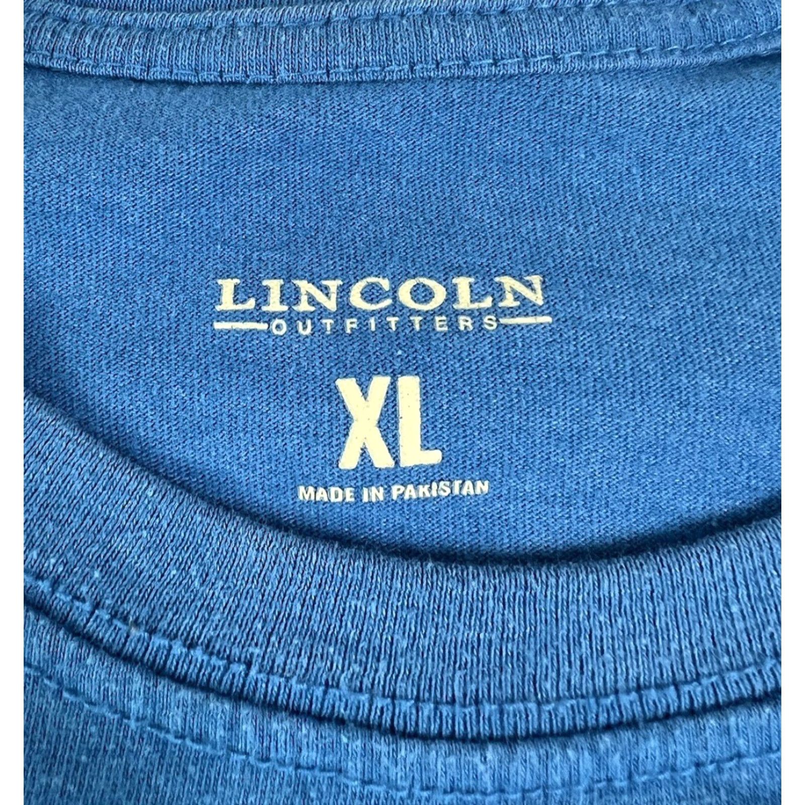 Vintage Mens Lincoln Outfitters Work Wear Pocket T Shirt Blue XL Short Sleeve Classic Fit Shirt Mens Size US XL / EU 56 / 4 - 4 Thumbnail
