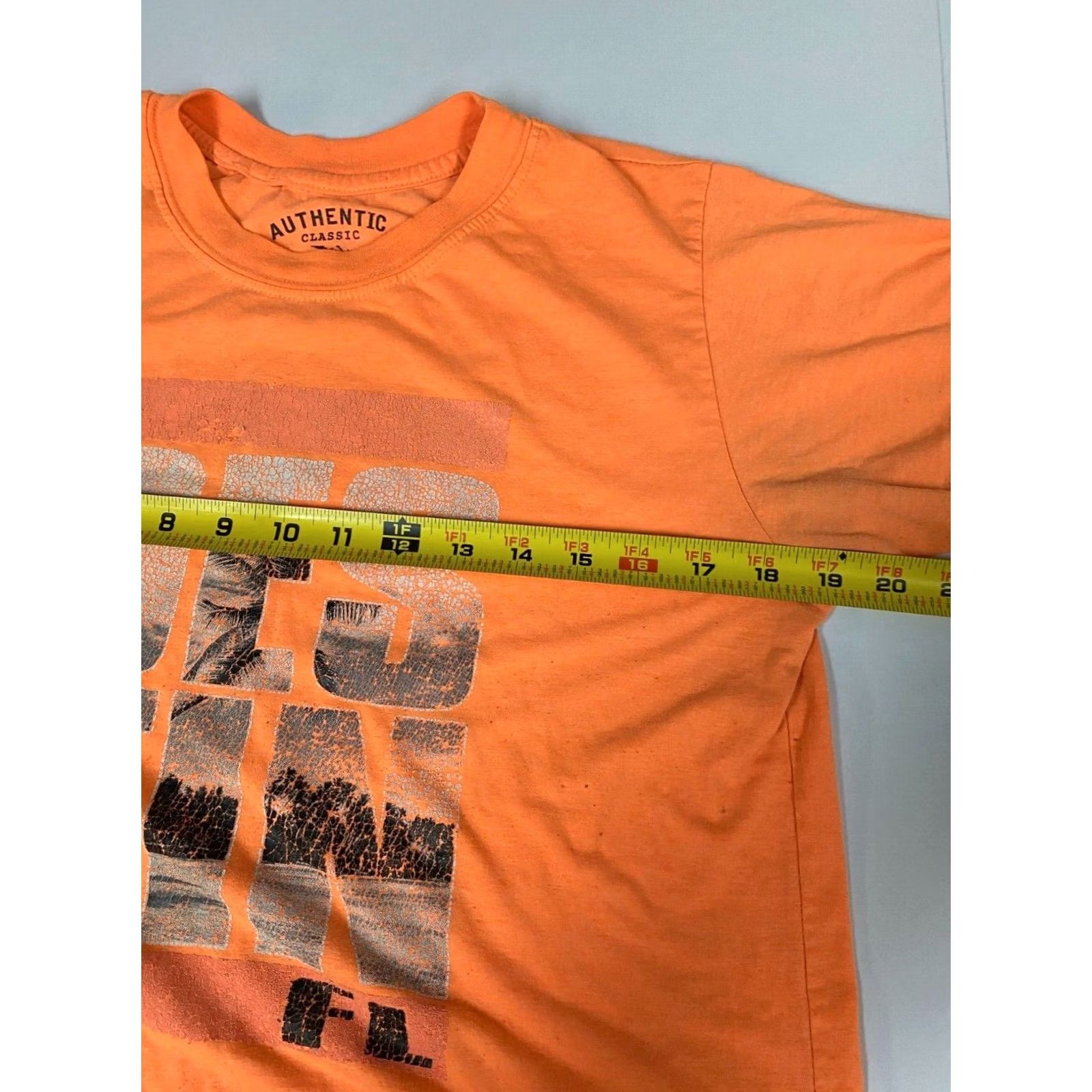 Vintage Pacific Surf Shirt MEns Short Sleeve Orange Florida Graphic Logo Crew Neck S Size US S / EU 44-46 / 1 - 5 Thumbnail