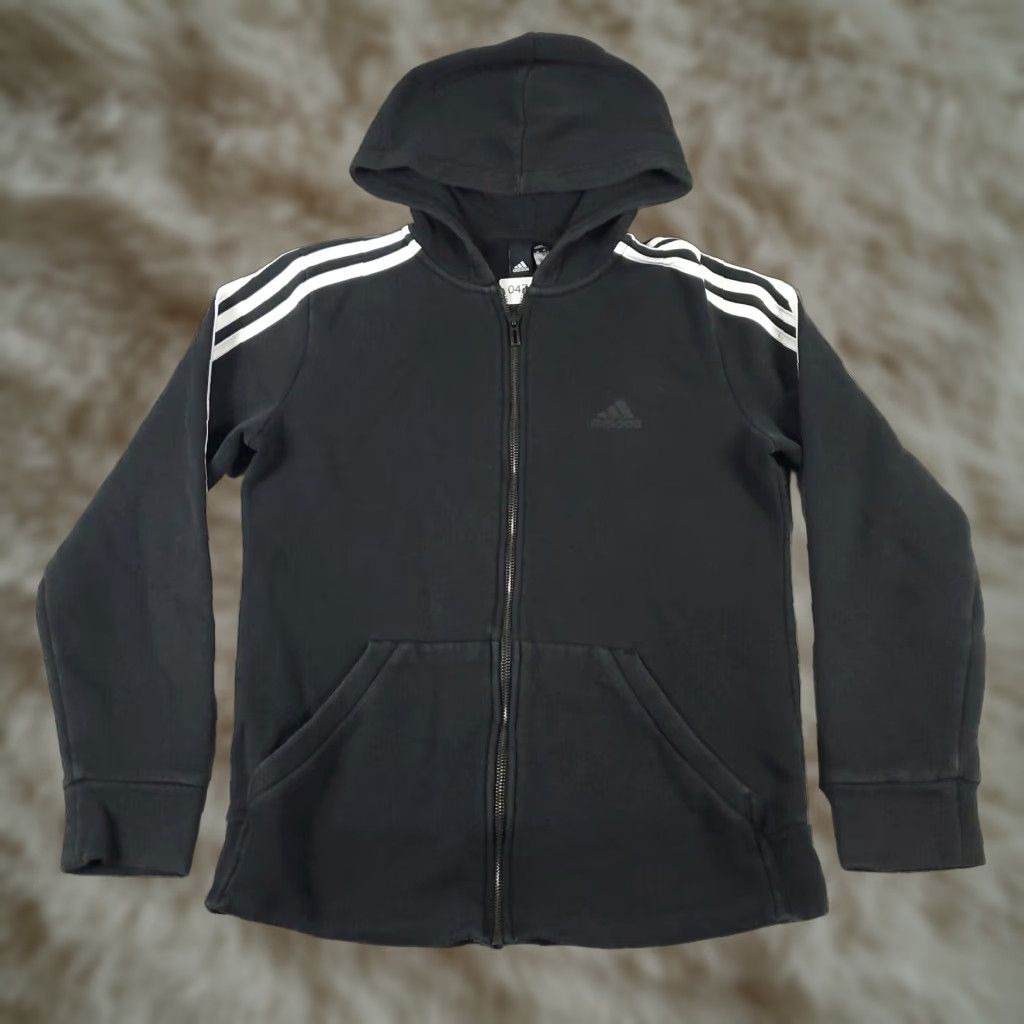Adidas Adidas Full Zip Hoodie Sweater Womens Small Black Cotton Blend Size S / US 4 / IT 40 - 1 Thumbnail