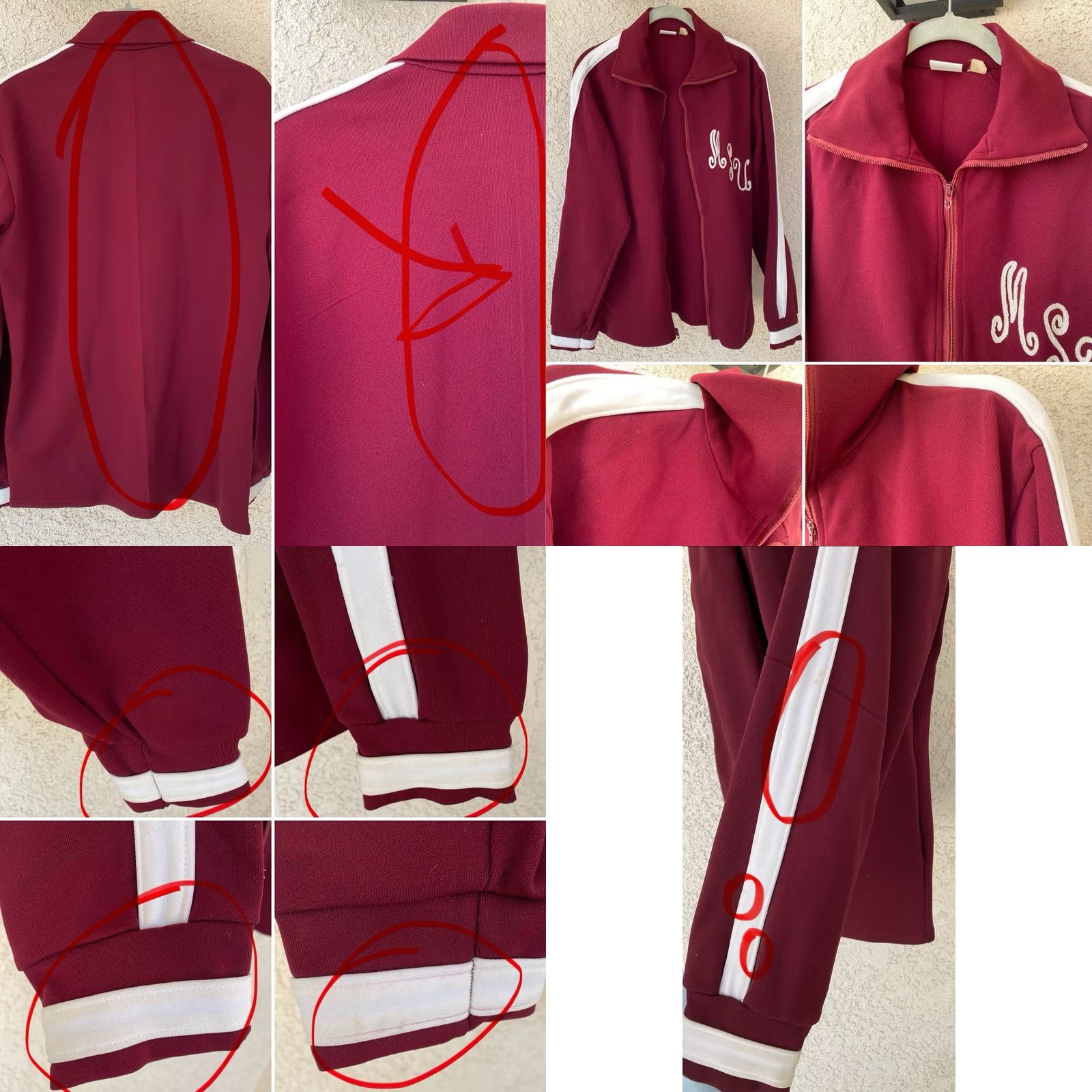 Vintage VINTAGE Broderick MSU Track Jacket USA Red Stripe Zip Full Zip Pockets Mens M 70s 60s Athletic Polyester Nylon Size US M / EU 48-50 / 2 - 8 Thumbnail