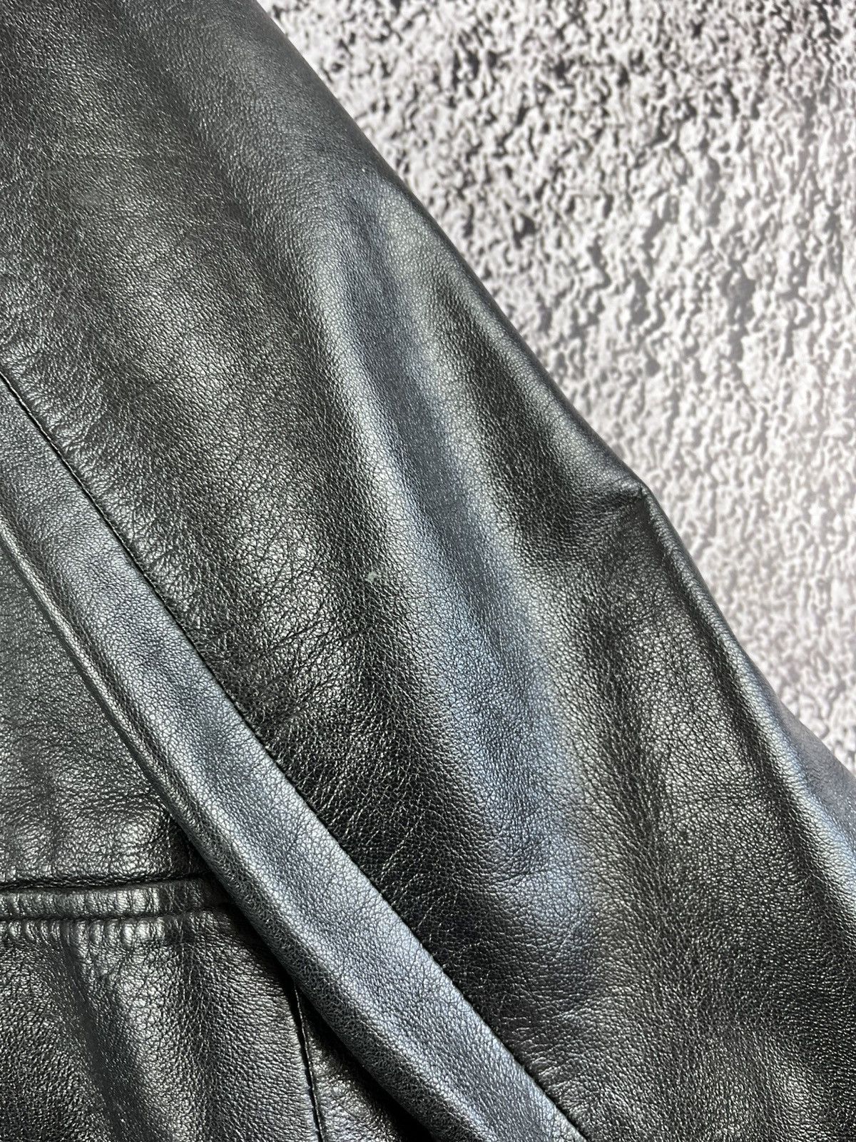 Trussardi Vintage 90s Trussardi leather jacket blazer opium 00s style Size L / US 10 / IT 46 - 12 Thumbnail