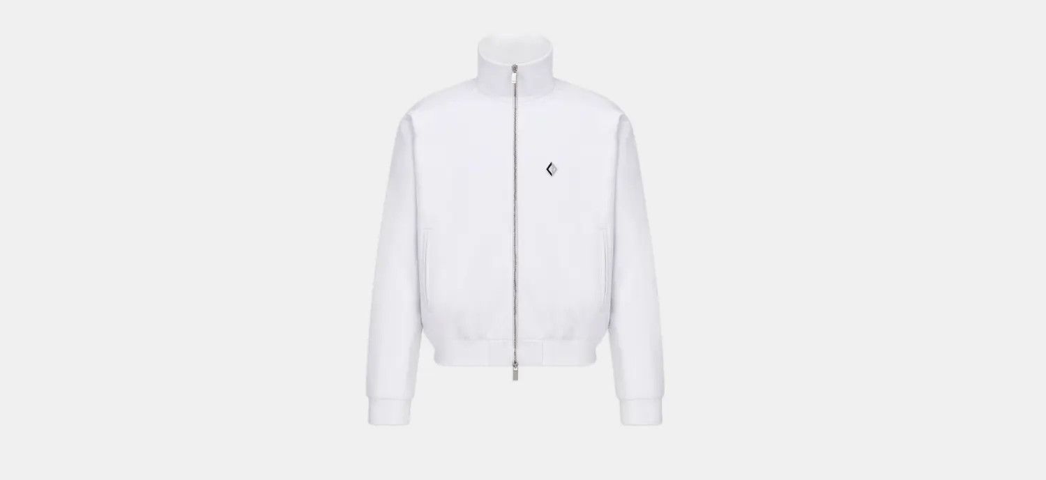 Dior o1w1db10824 CD Diamond Zipped Sweatshirt in White Size US XL / EU 56 / 4 - 1 Thumbnail