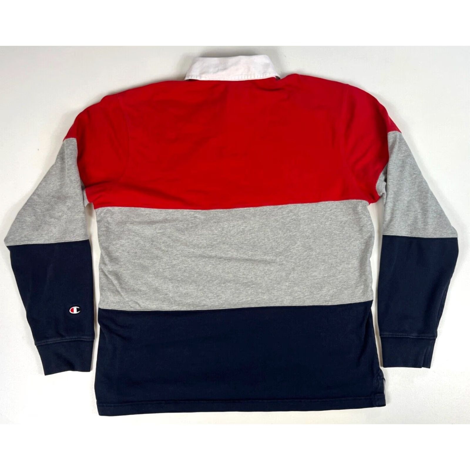 Champion Champion Long Sleeve Rugby Shirt Mens Size L Multicolor Striped 100% Cotton Reverse Weave Embroidered 90s Sports Size US L / EU 52-54 / 3 - 3 Thumbnail