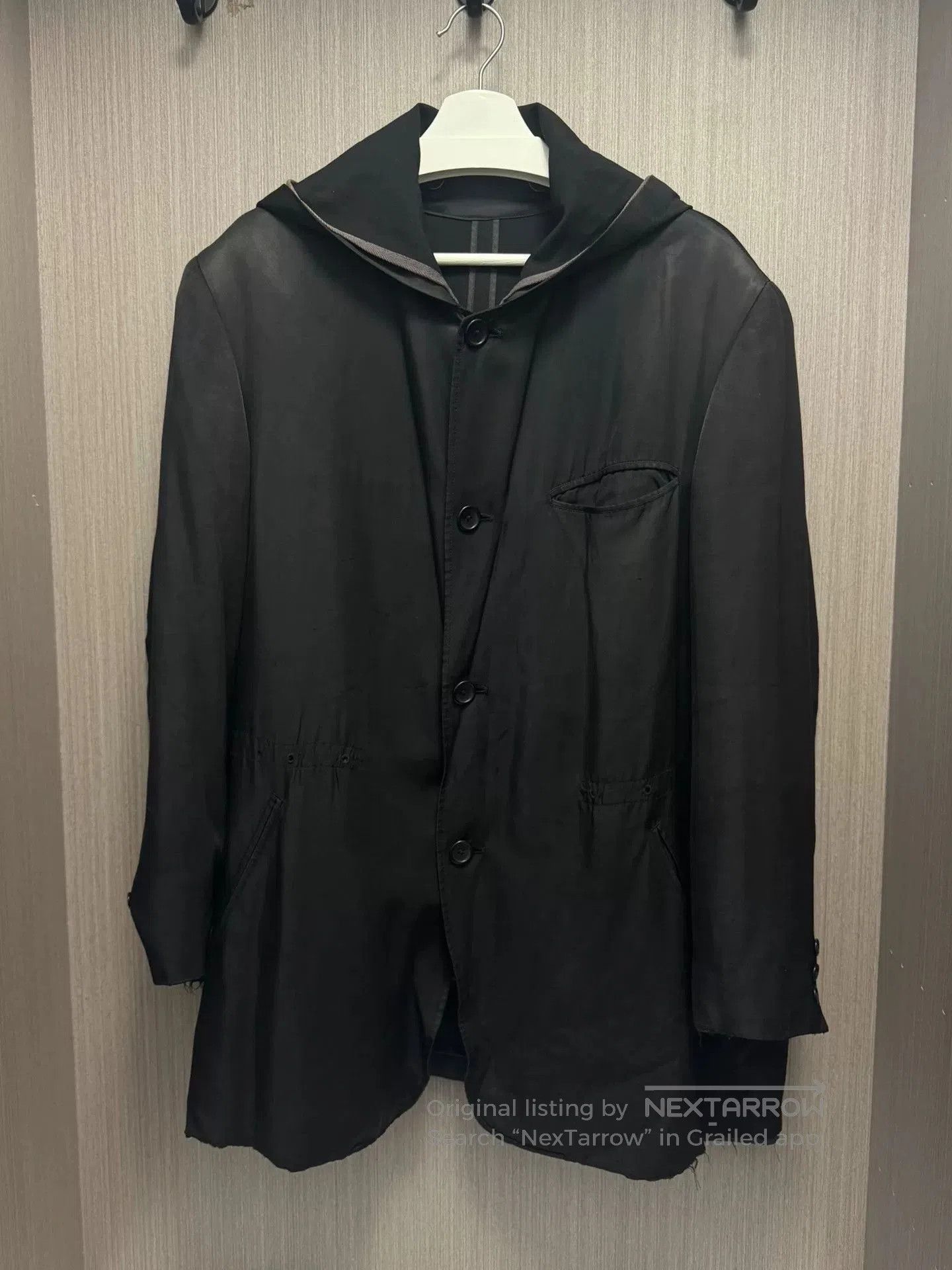 Yohji Yamamoto Yohji Yamamoto Silk Hooded Coat. Size US M / EU 48-50 / 2 - 1 Thumbnail