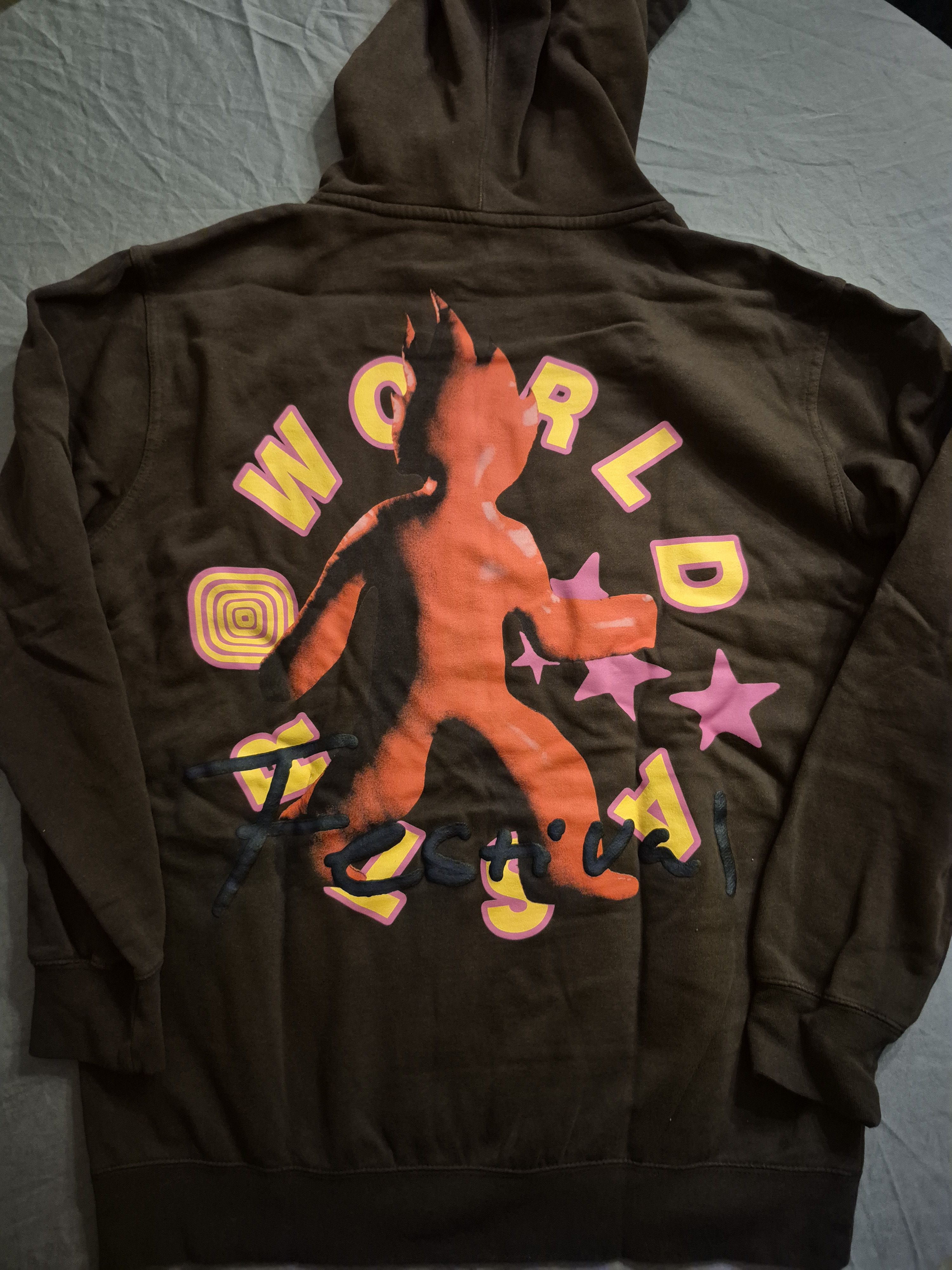 Travis Scott Travis Scott AstroWorld Brown Hoodie Size Large Size US L / EU 52-54 / 3 - 3 Thumbnail