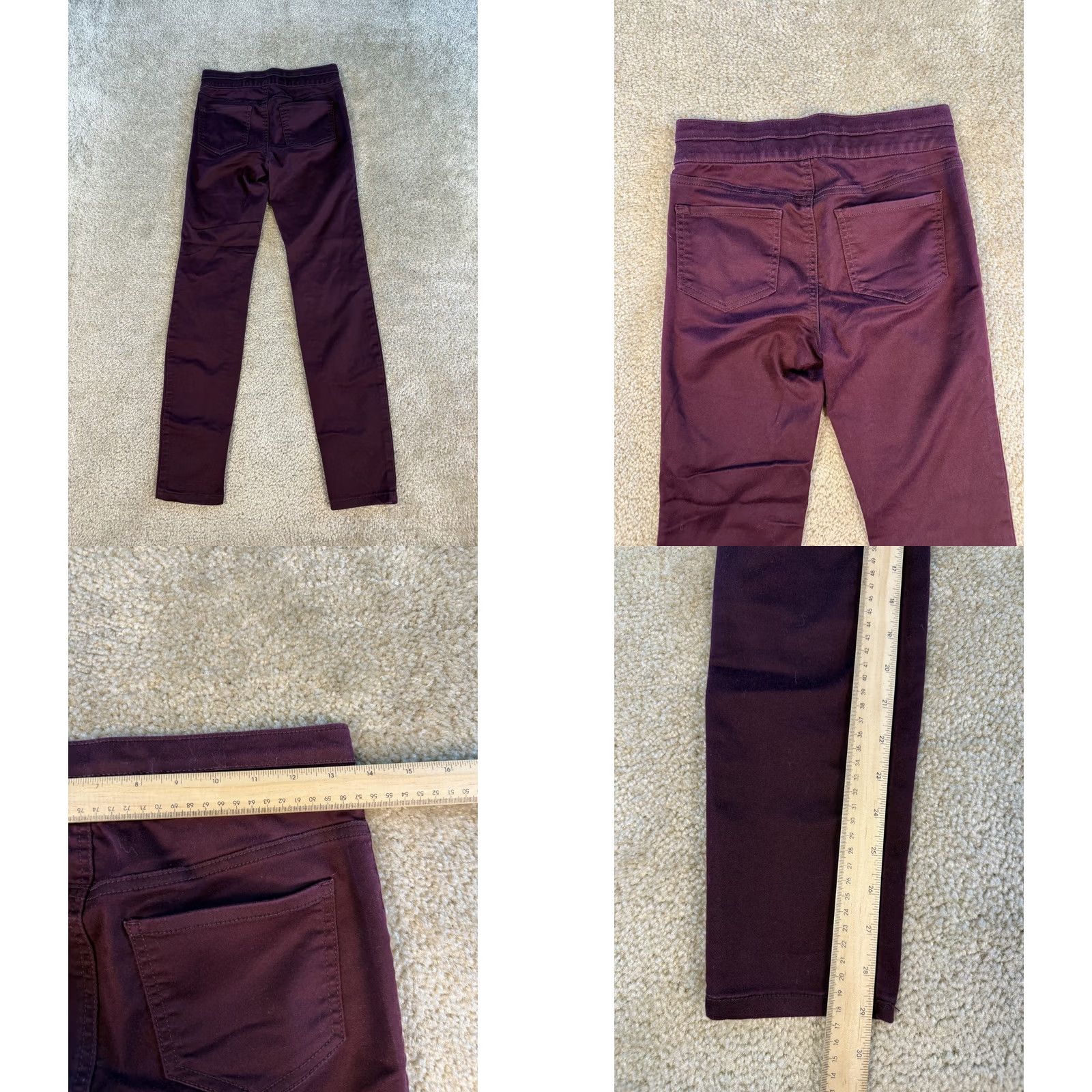 Vintage New York & Company Red Burgundy Size XS High Waist Pull-on Legging Soho Size 28" / US 6 / IT 42 - 8 Thumbnail