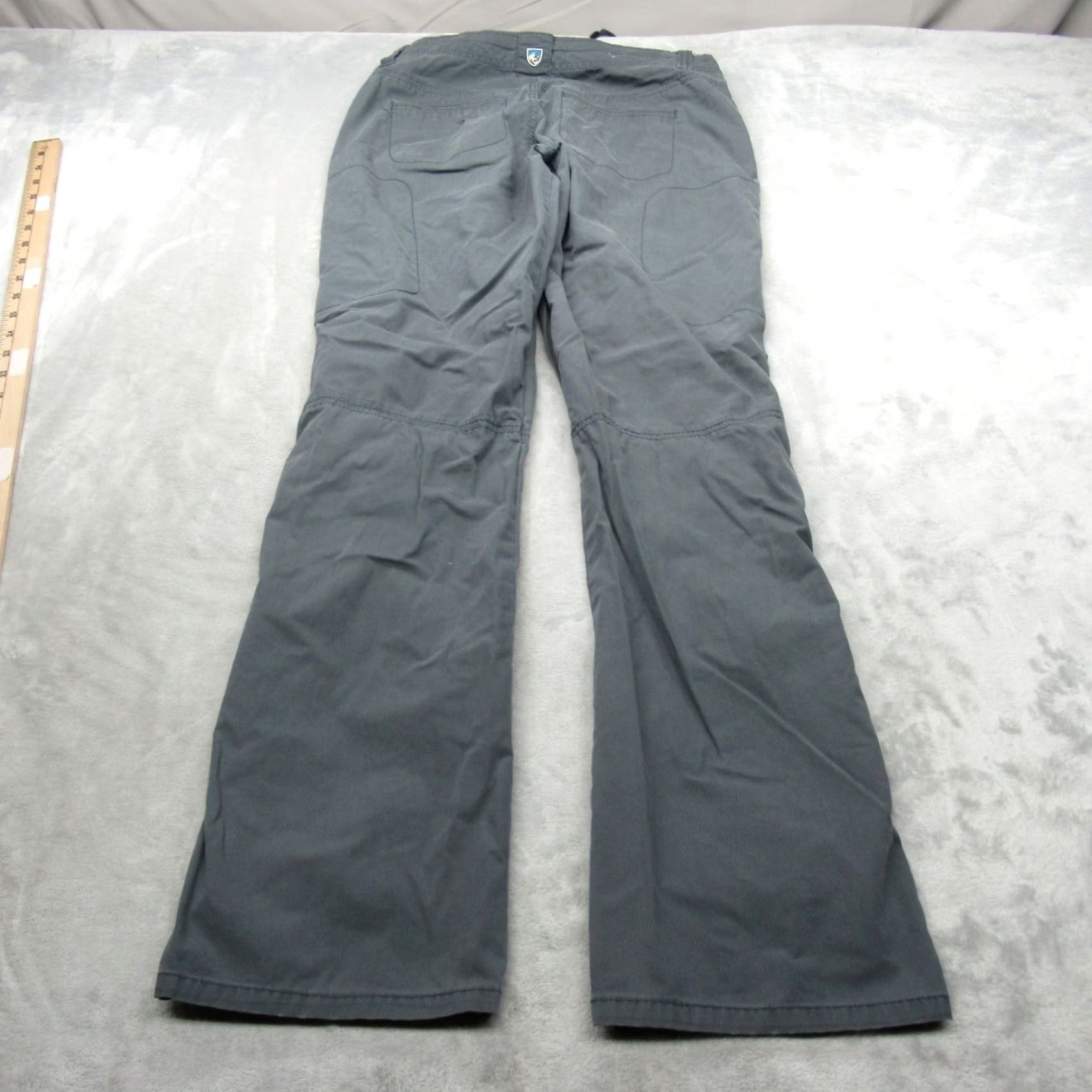 Vintage KÜHL Pants Womens 4 Reg Gray Drawstring Waist Spire Roll Up Hiking 28x31 Khakis Casual Outdoor Mens, Womens, Girls, Boys Size 27" / US 4 / IT 40 - 3 Thumbnail