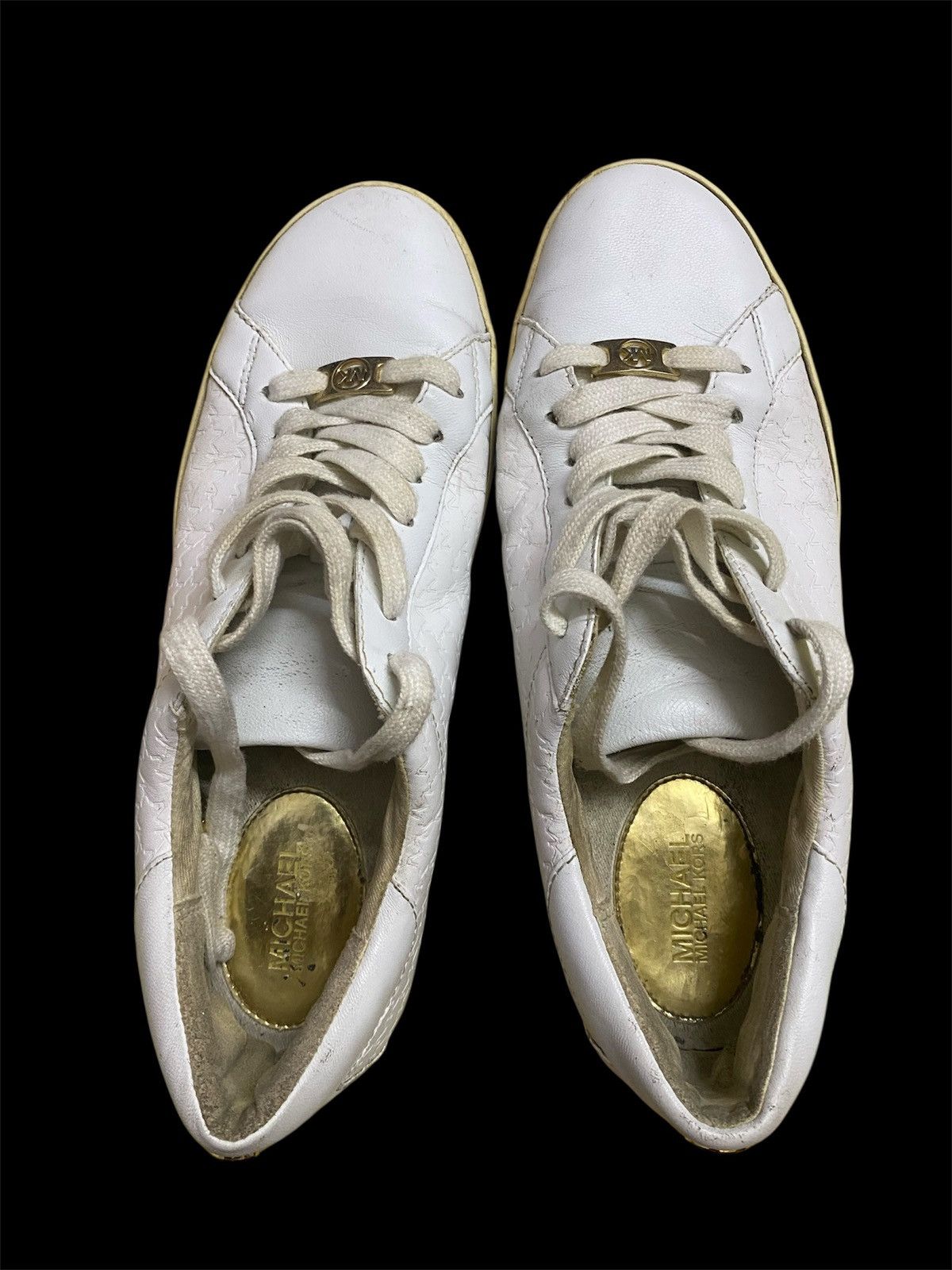 Michael Kors Michael Kors White Leather Sneakers Women’s US 8M / EU 38.5 Size US 8 / IT 38 - 1 Thumbnail