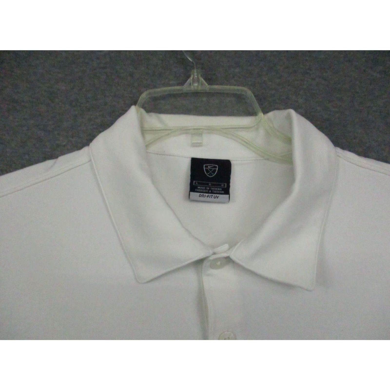 Nike Nike Golf Polo Shirt L Mens White Striped Embroidered Swoosh Stretch Polo Shirt Nike Dri-Fit Golf 90s? Size US L / EU 52-54 / 3 - 3 Thumbnail