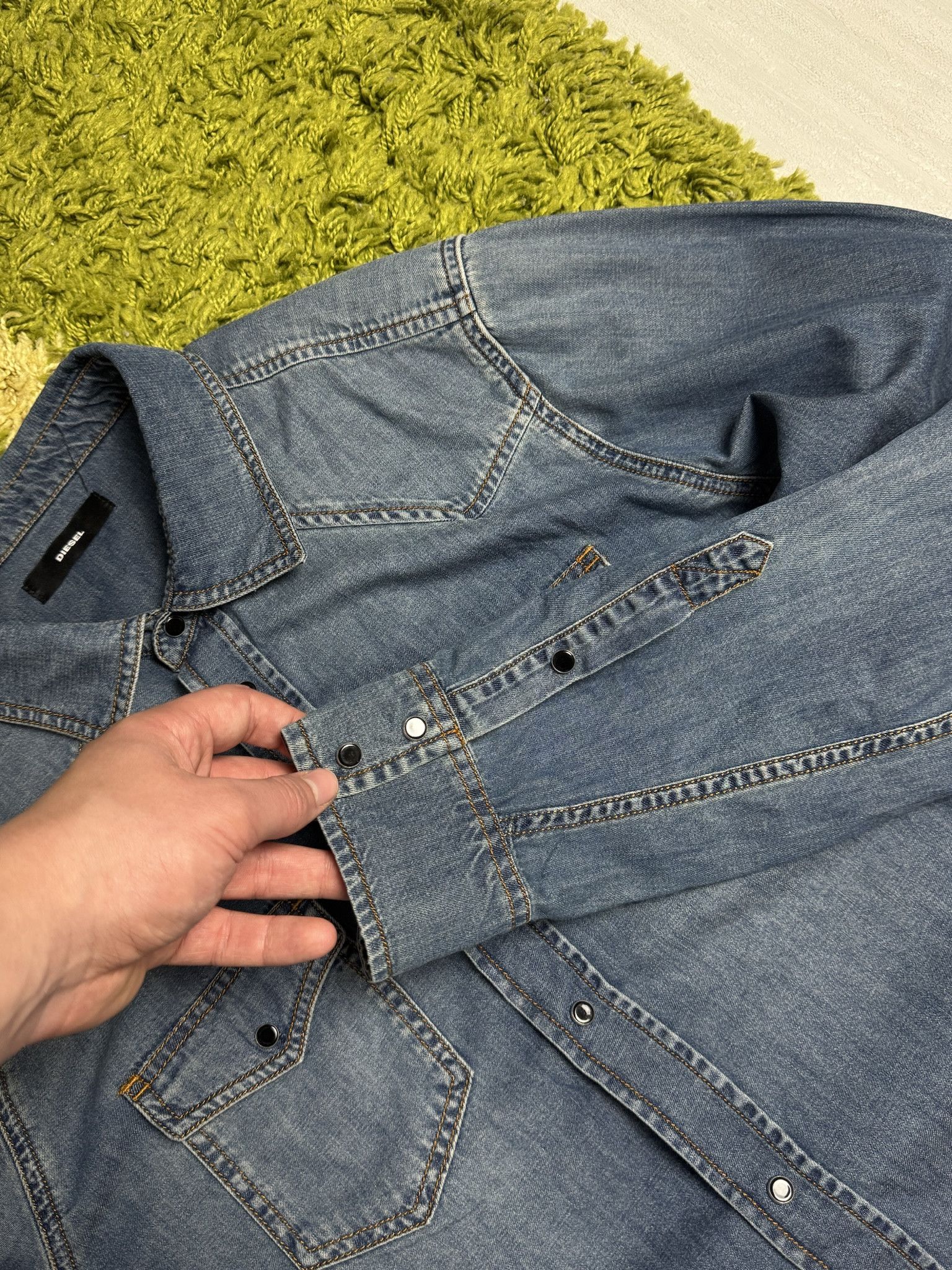 Diesel × Vintage Vintage Diesel Industry Jeans Shirt Button Up Y2K Size US M / EU 48-50 / 2 - 4 Thumbnail