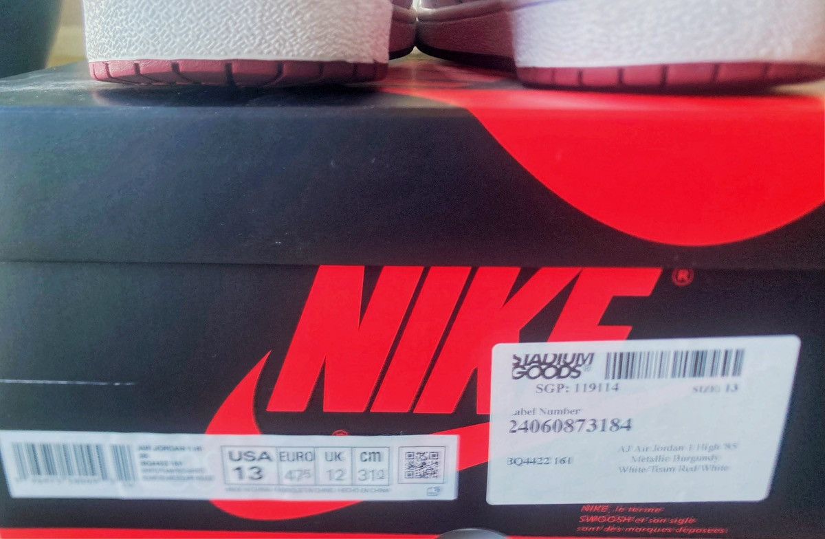 Nike Nike Air Jordan 1 Retro High 85 Metallic Burgundy Size US 13 / EU 46 - 9 Thumbnail