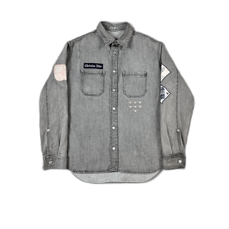 Dior Dior Mens Patch Denim Shirt-2506 Size US L / EU 52-54 / 3 - 1 Thumbnail