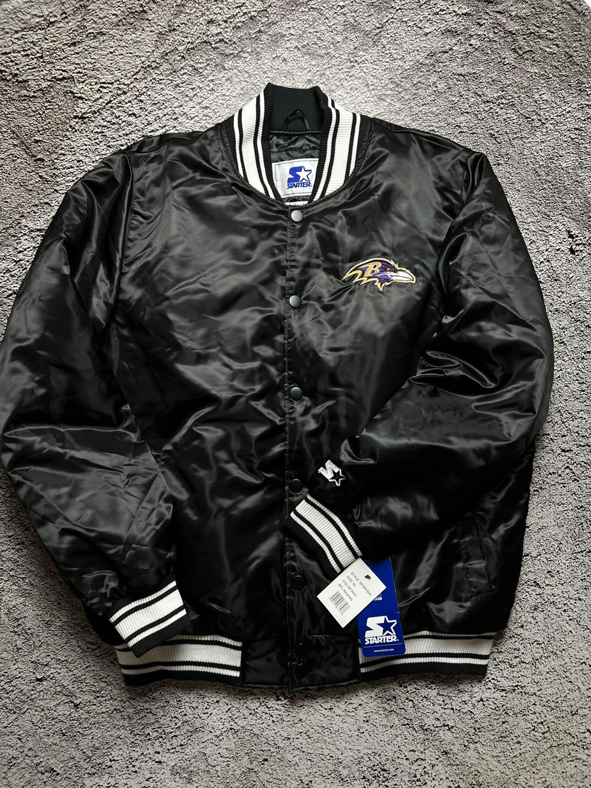 Starter NWT‼️Baltimore Ravens NFL starter vintage satin bomber Size US XL / EU 56 / 4 - 1 Thumbnail