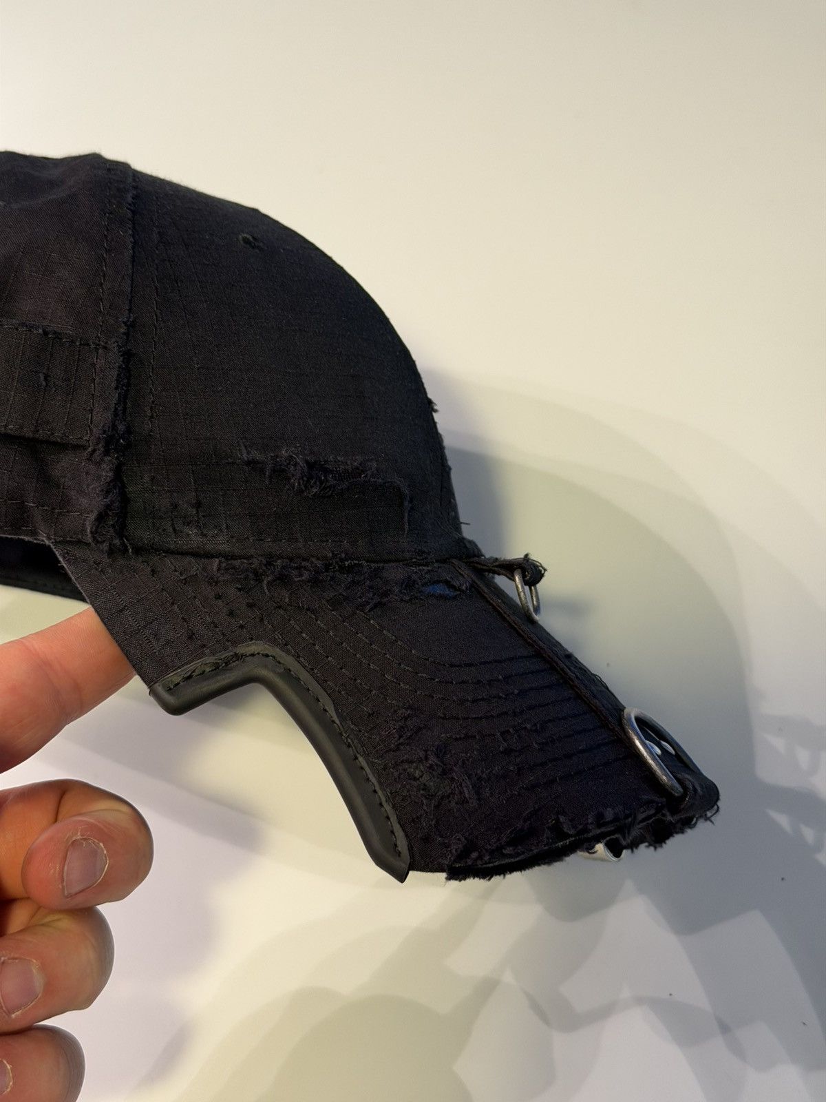 Balenciaga BALENCIAGA DEMNA SPRING 26 DISTRESSED RIPSTOP PIERCING CAP Size ONE SIZE - 5 Thumbnail