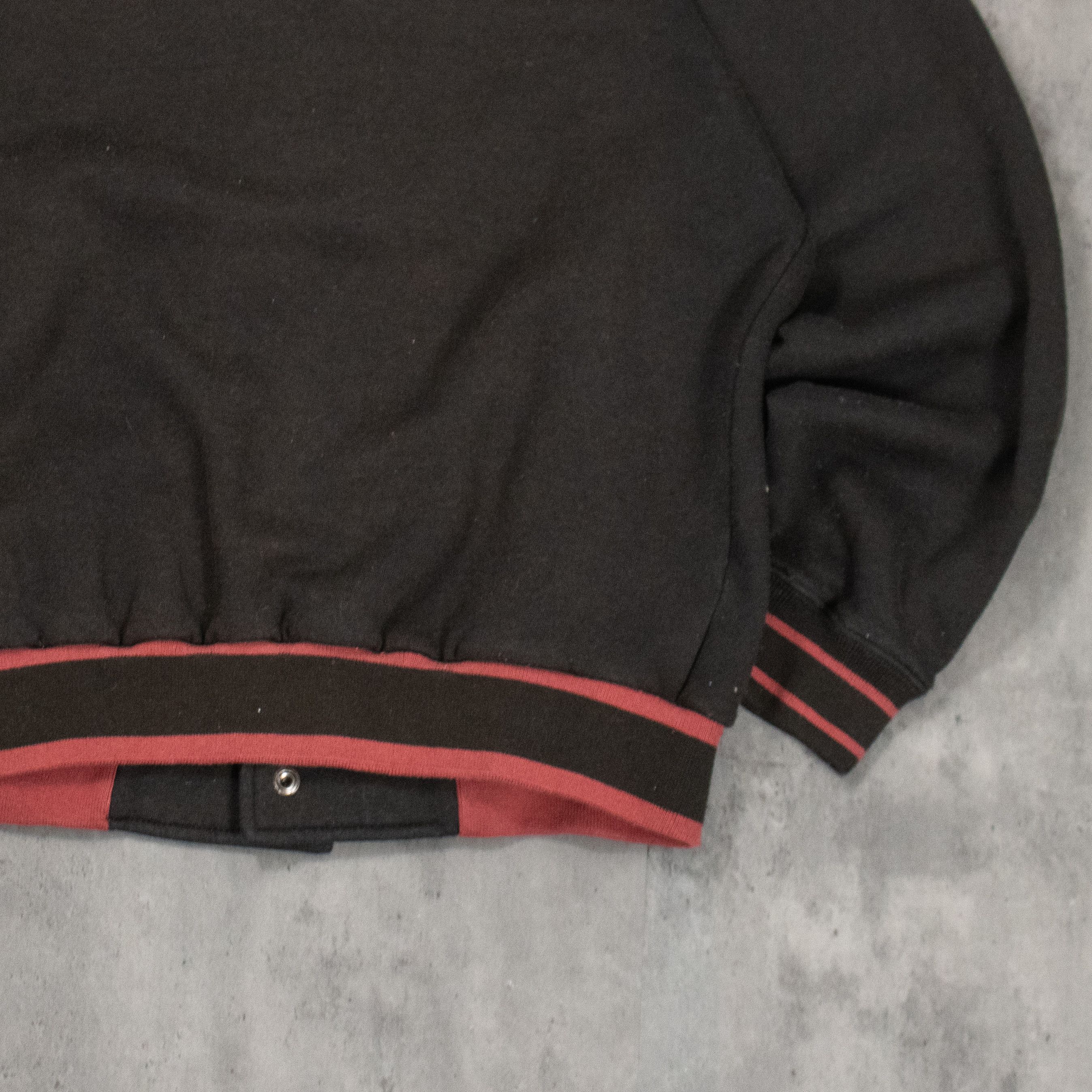 Japanese Brand Y2K 2000's Hill Sports Faded Black Bomber Cardigan Sweater Size US M / EU 48-50 / 2 - 9 Thumbnail