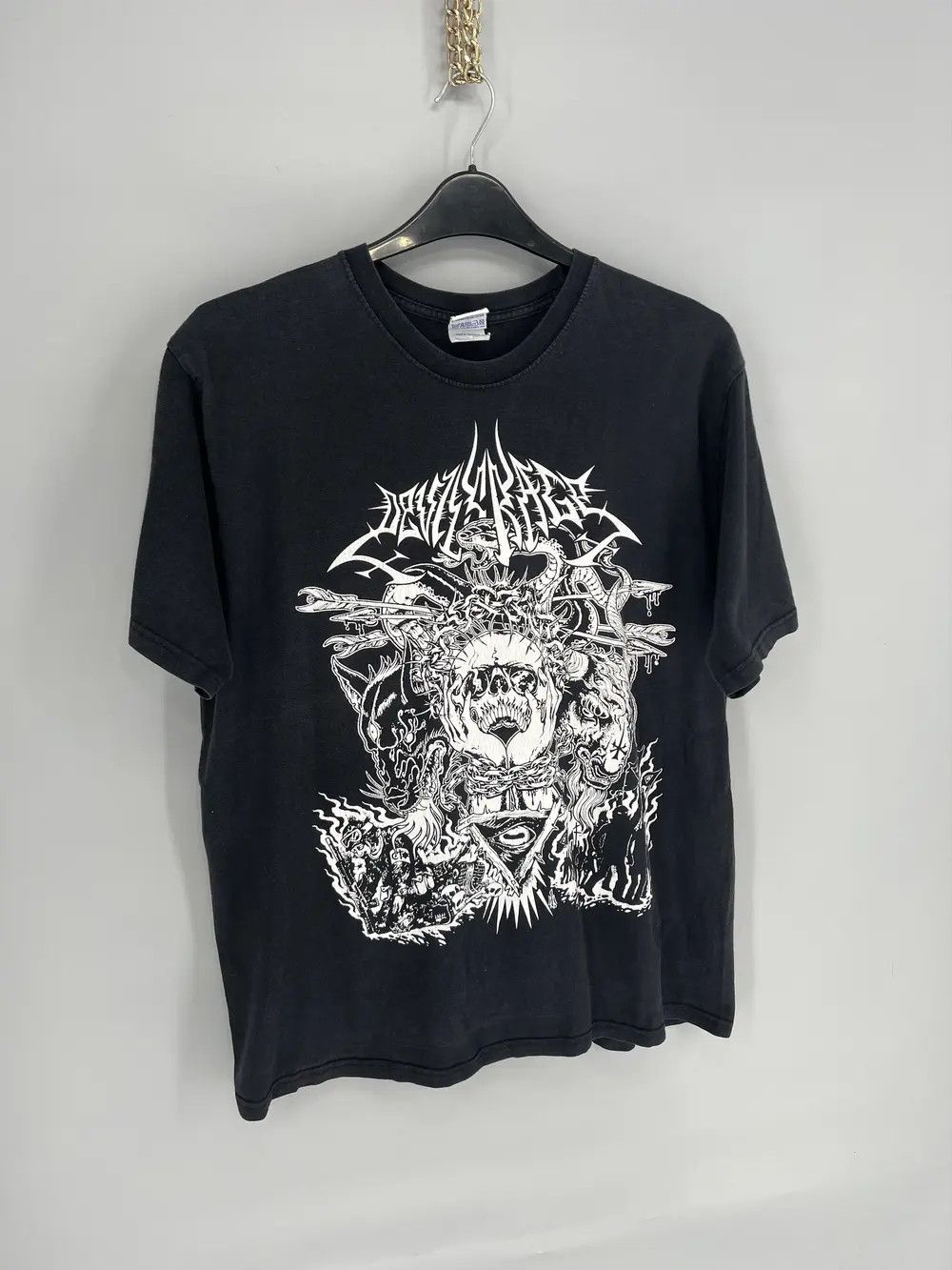 Band Tees × Vintage Vintage 90s devils rage Skulls Devil Dead Face Print Tee Size US L / EU 52-54 / 3 - 2 Thumbnail