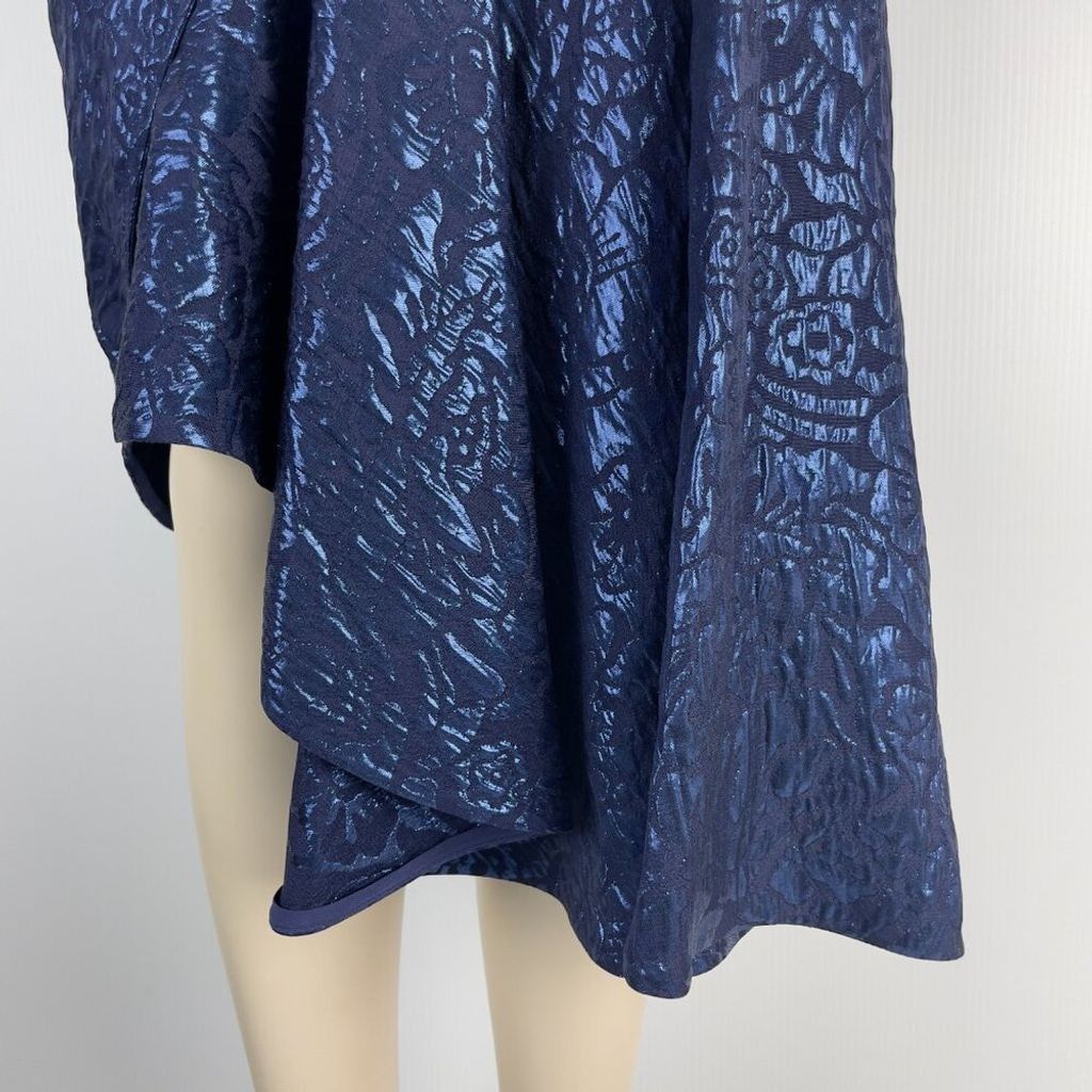 Etro ETRO 2480$ NWT Metallic Cloqué Floral Dress Royal blue IT 40 Size S / US 4 / IT 40 - 9 Thumbnail