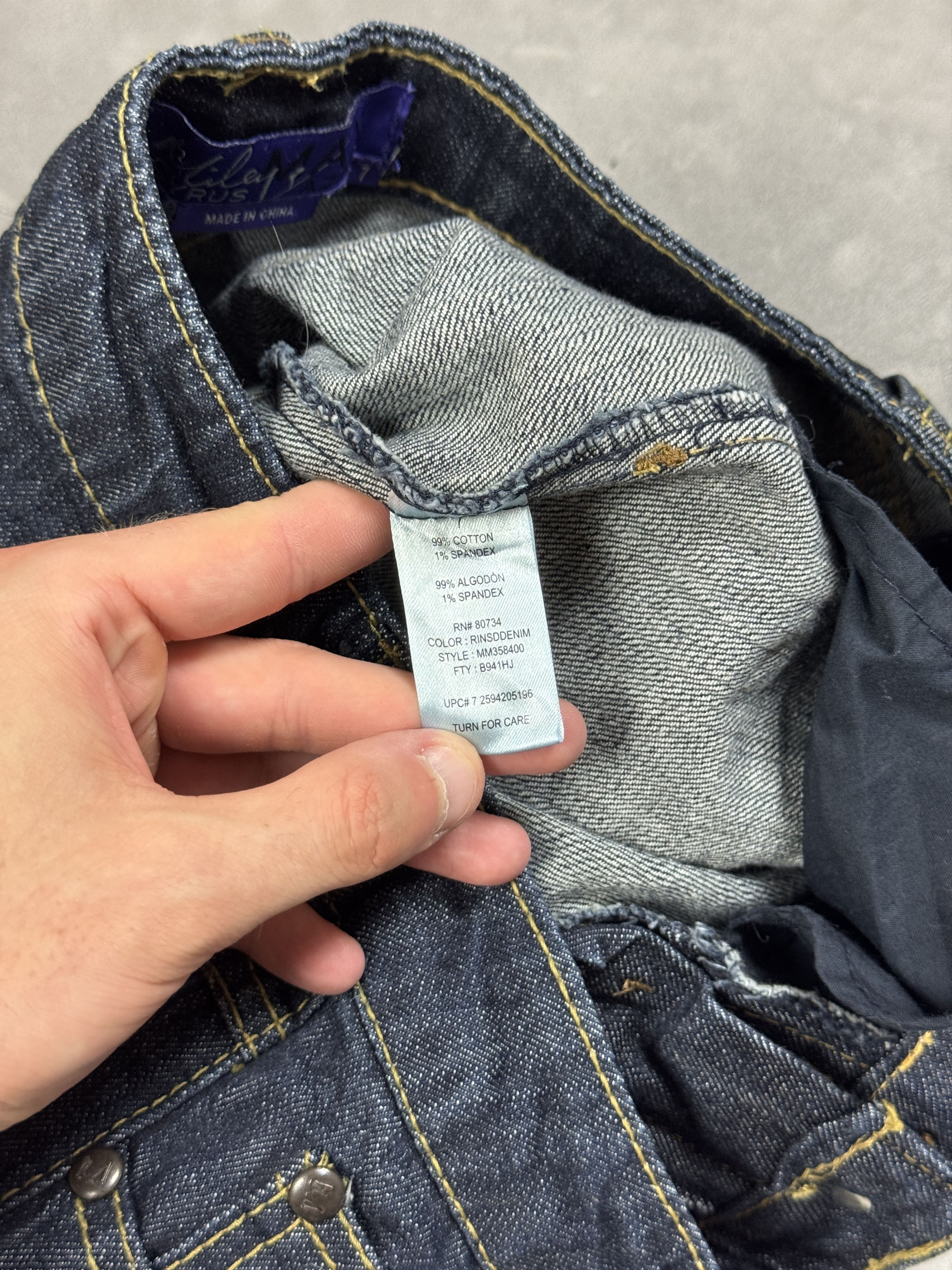 Vintage Vintage Washed Navy Denim Jeans Y2K (XS/S) 90s 80s Size 26" / US 2 / IT 38 - 7 Thumbnail