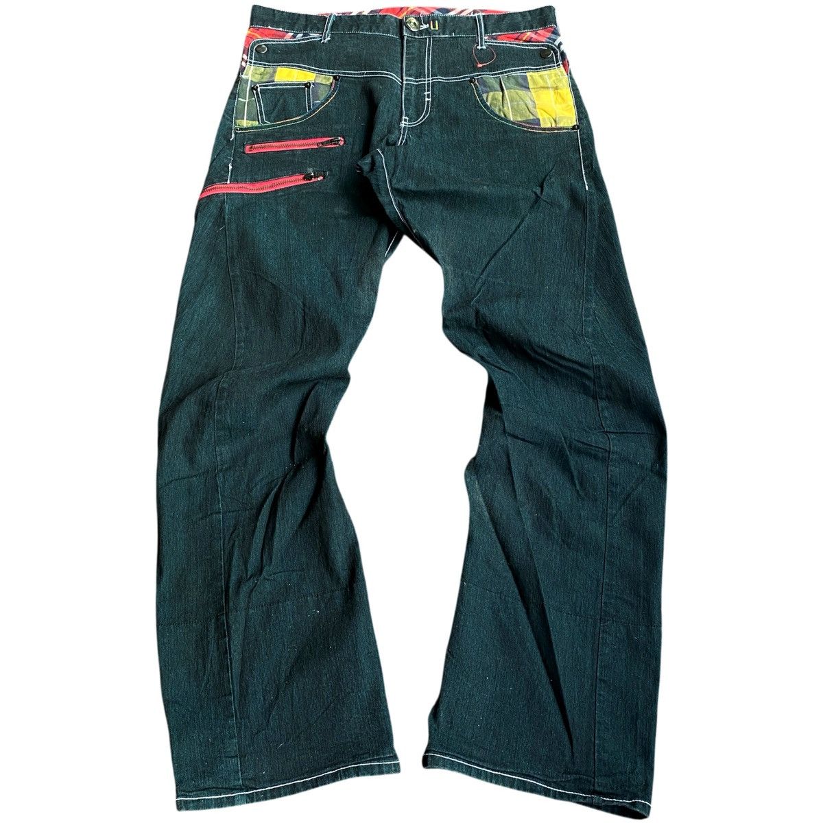 Hysteric Glamour × Japanese Brand × Vintage Rare Japanese Brand Real Vintage 2000s Flared Jeans Y2K Size US 33 - 1 Thumbnail