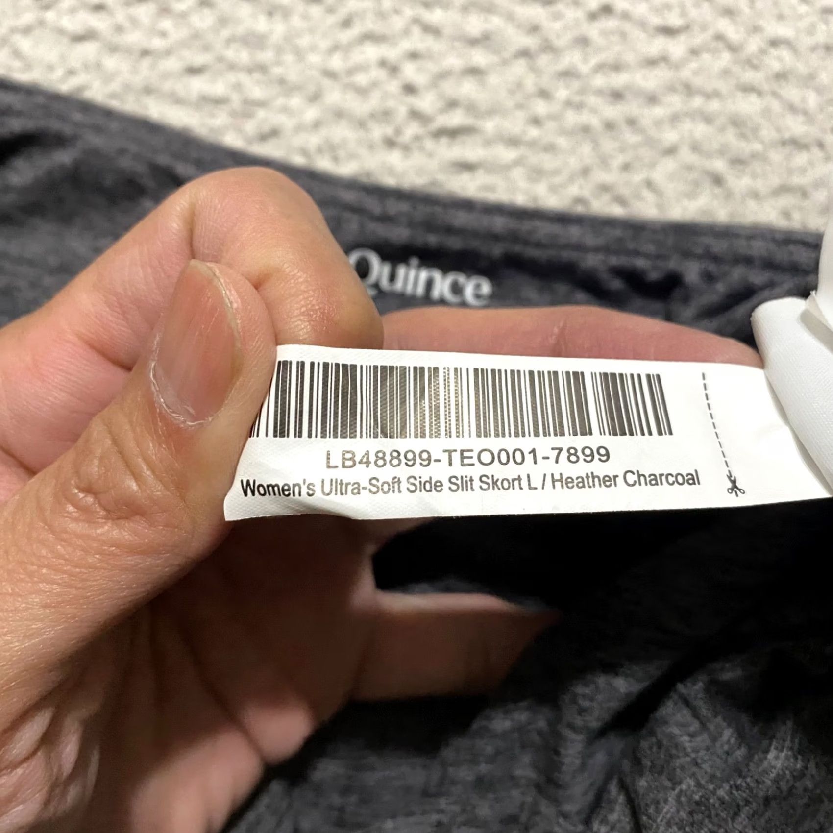 Quince Quince Skort Women's Large Heather Gray Ultra Soft Side Slit Short Polyester Pull On Casual Size L Gray 90s? Size 36" / US 14 / IT 50 - 5 Thumbnail