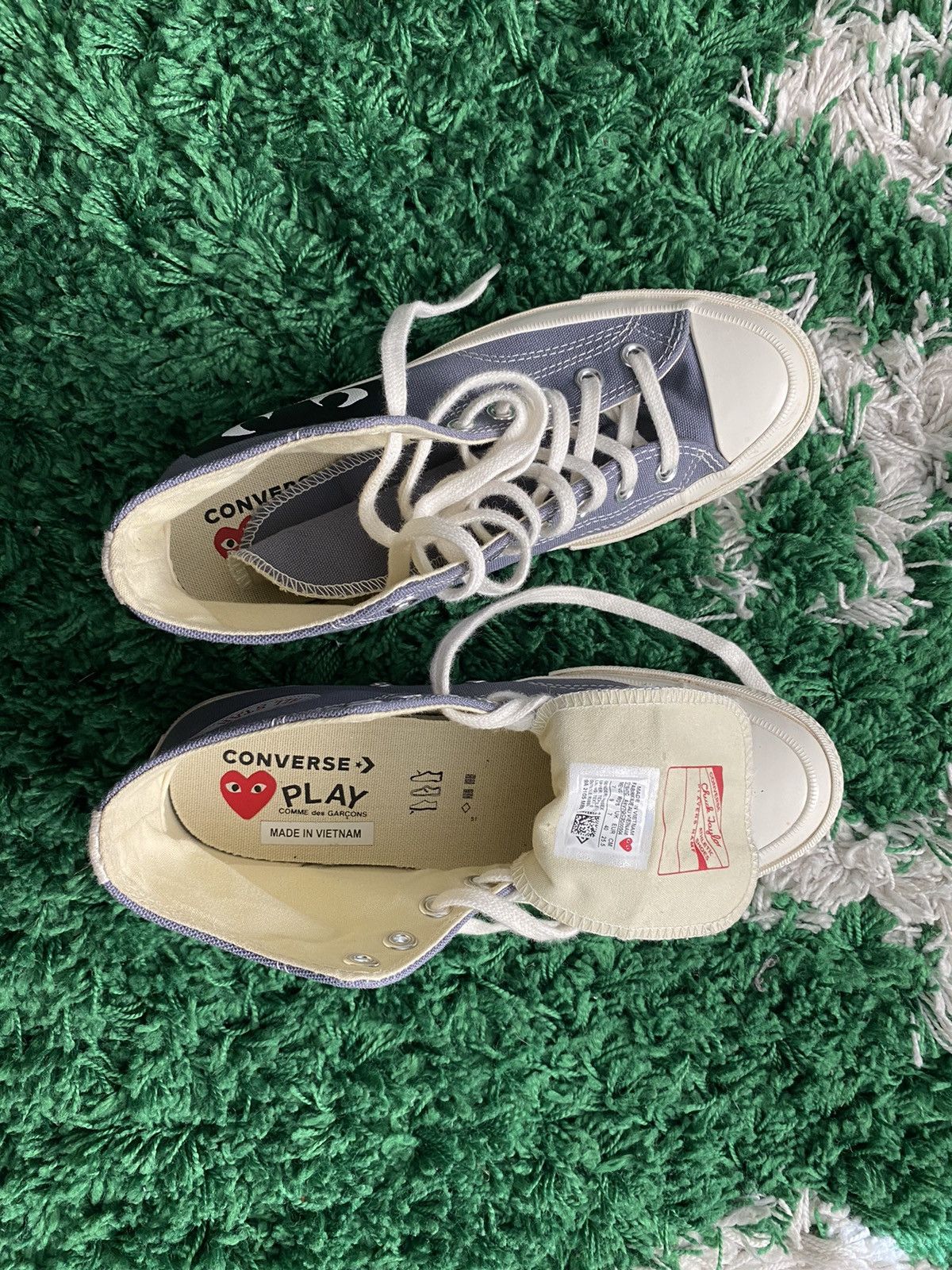 image of Cdg Cdg Cdg x Comme Des Garcons Chuck 70 Cdg High Shoes in Grey, Women's (Size 9)