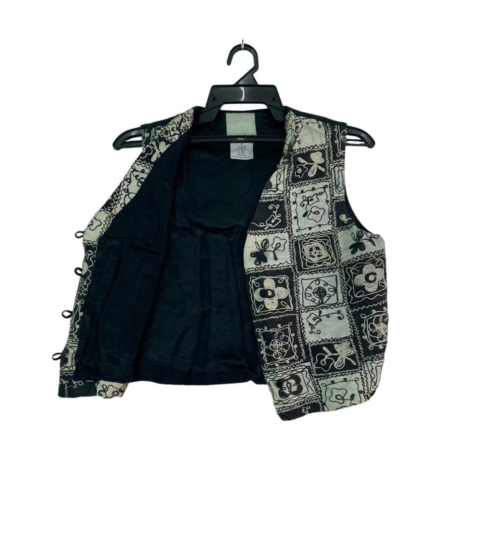 Esprit × Vintage Vtg 90s ESPRIT floral art native vest jacket Size S / US 4 / IT 40 - 3 Thumbnail