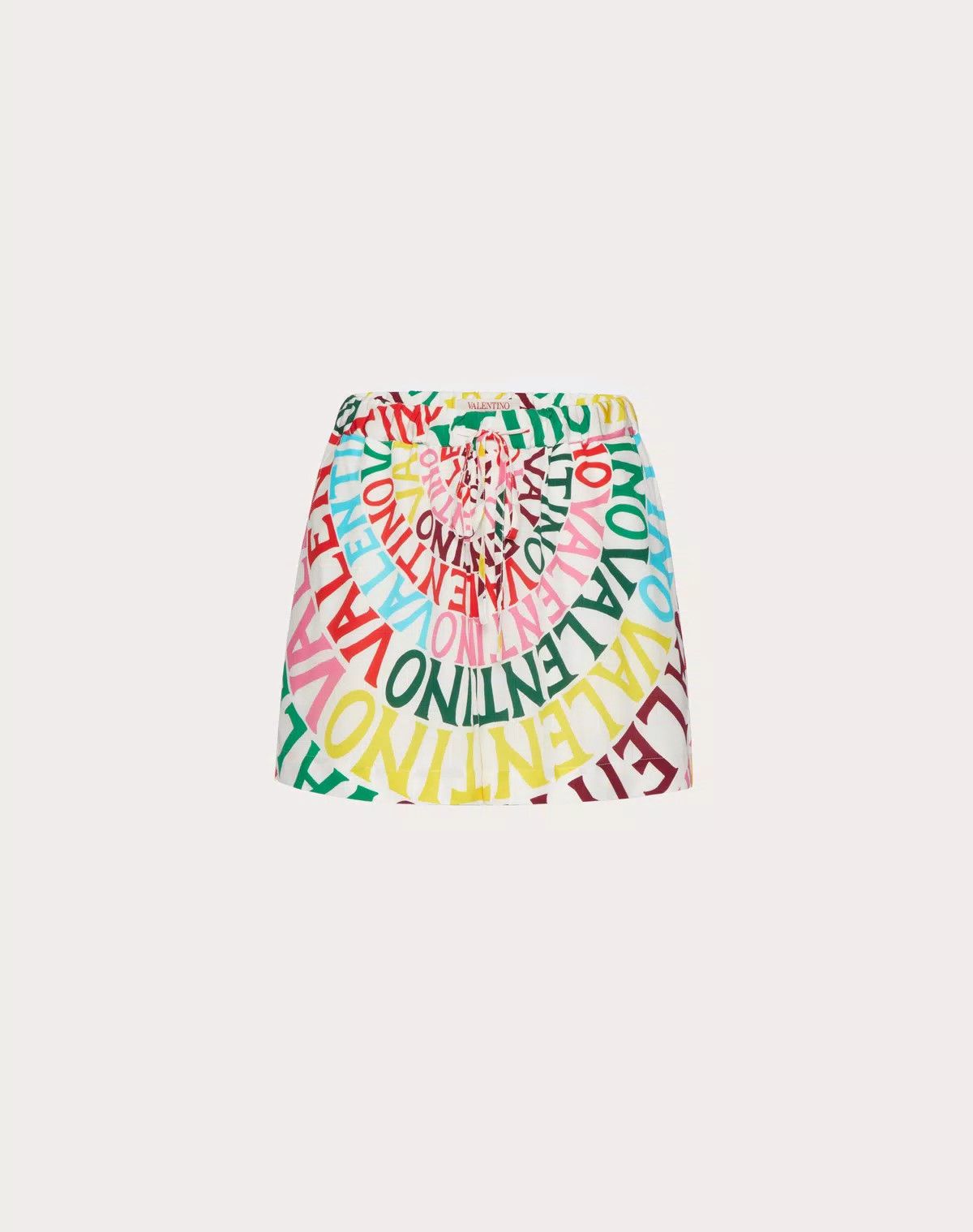 Valentino o1s1wg110625 Loop Shorts In Crepe De Chine in Multicolor Size 30" / US 8 / IT 44 - 1 Thumbnail
