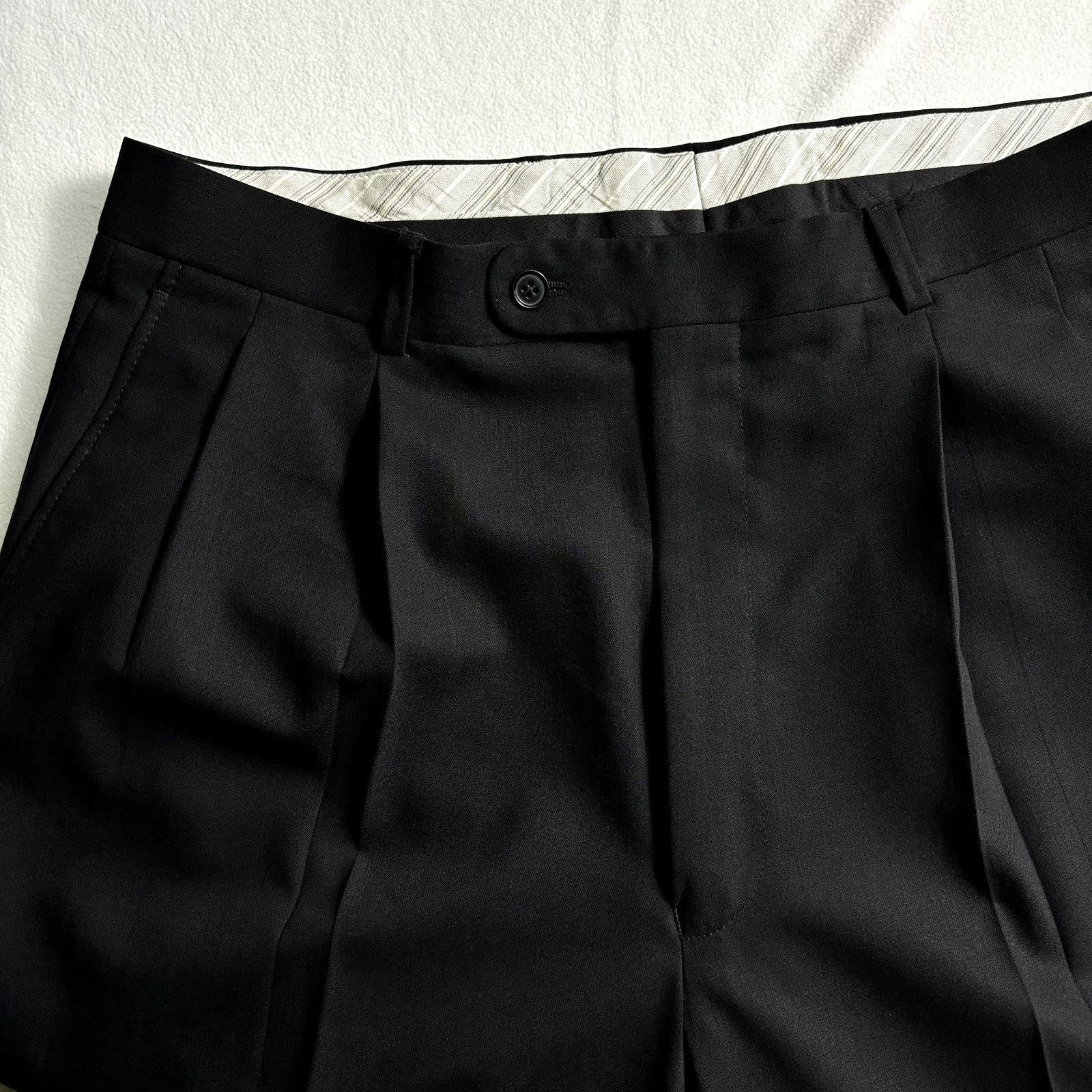 Pronto Uomo Pronto Uomo Men's Suit 42L Black Wool 2-Piece: Blazer & Dres Size 42L - 7 Thumbnail
