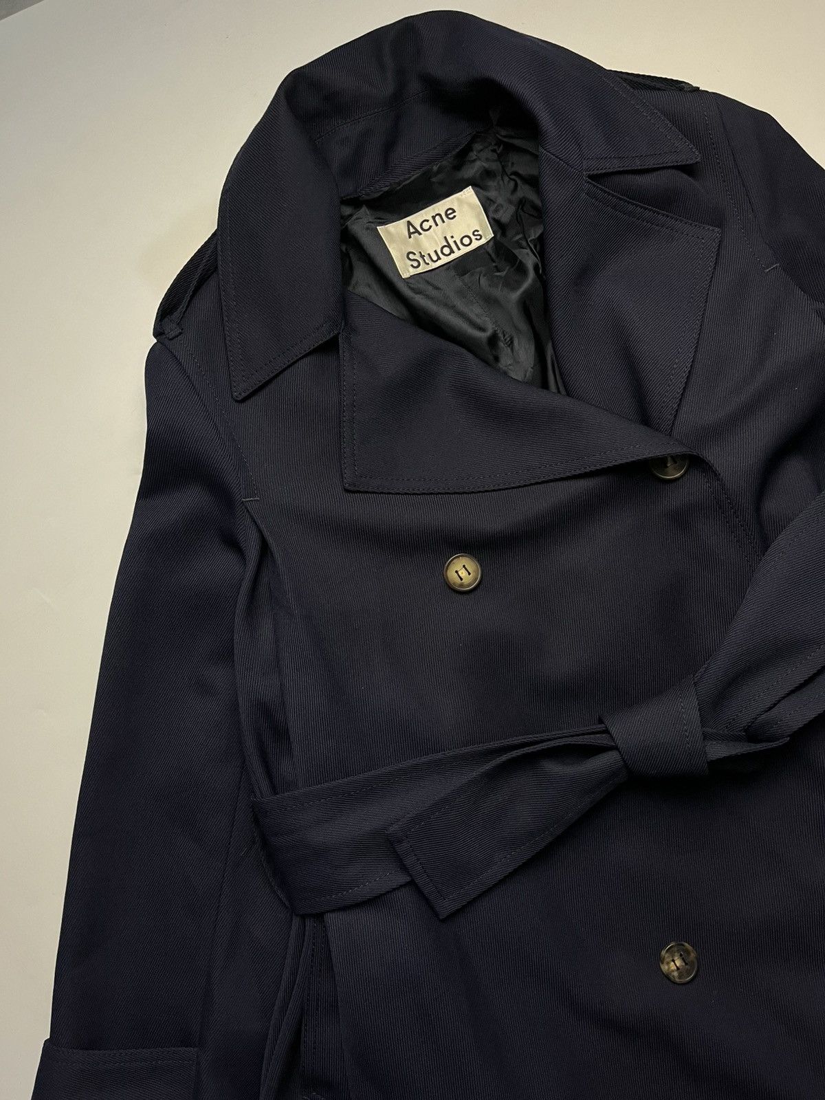 Acne Studios Acne Studios Olwen Twill Trench Coat Size XXS / US 00 / IT 34 - 2 Thumbnail