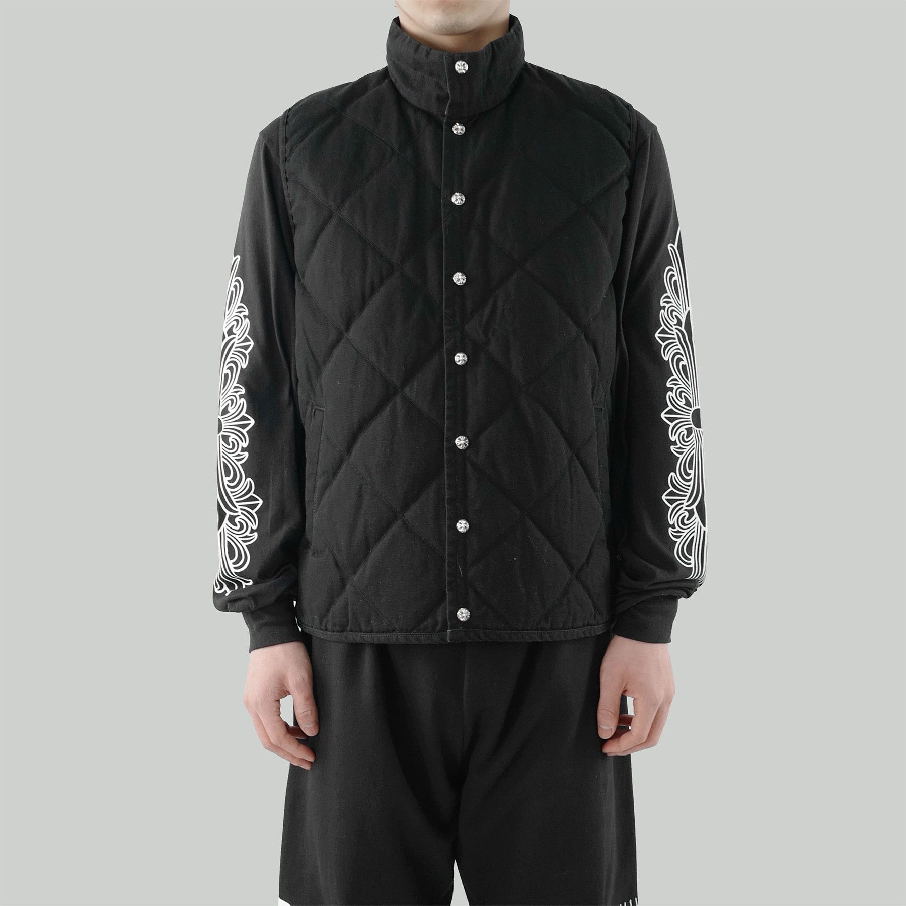 Chrome Hearts Chrome Hearts Silver Button Black Vest Size US XL / EU 56 / 4 - 13 Thumbnail
