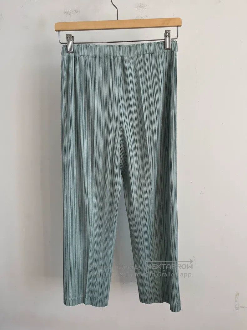 Issey Miyake Issey Miyake Light Green Ruffled Pants Size 25" / US 0 / IT 36 - 2 Thumbnail