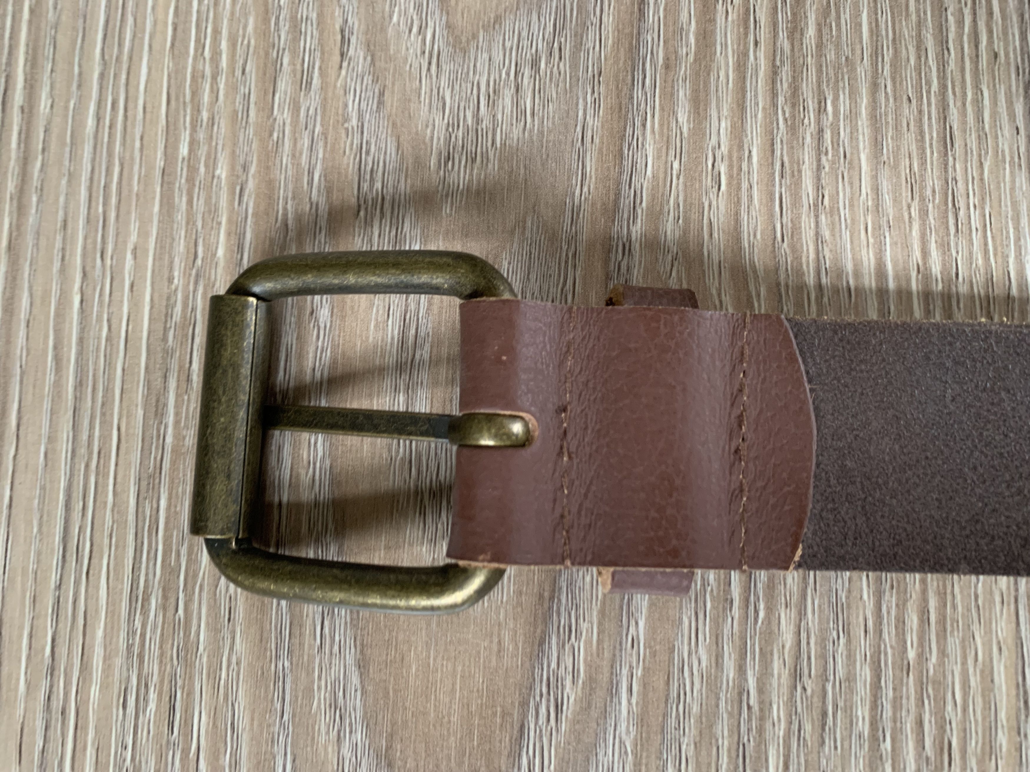 Handmade Brown Classic Genuine Leather Belt Size ONE SIZE - 3 Thumbnail