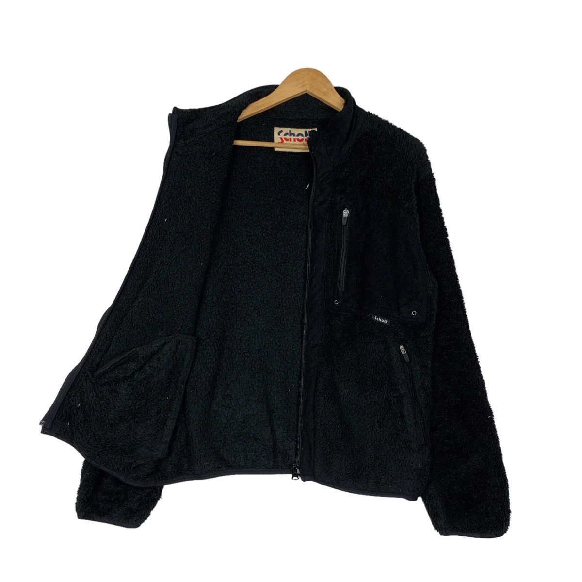 Schott SCHOTT NYC Deep Pile Black Fleece Jacket #1045-C47 Size US L / EU 52-54 / 3 - 9 Thumbnail