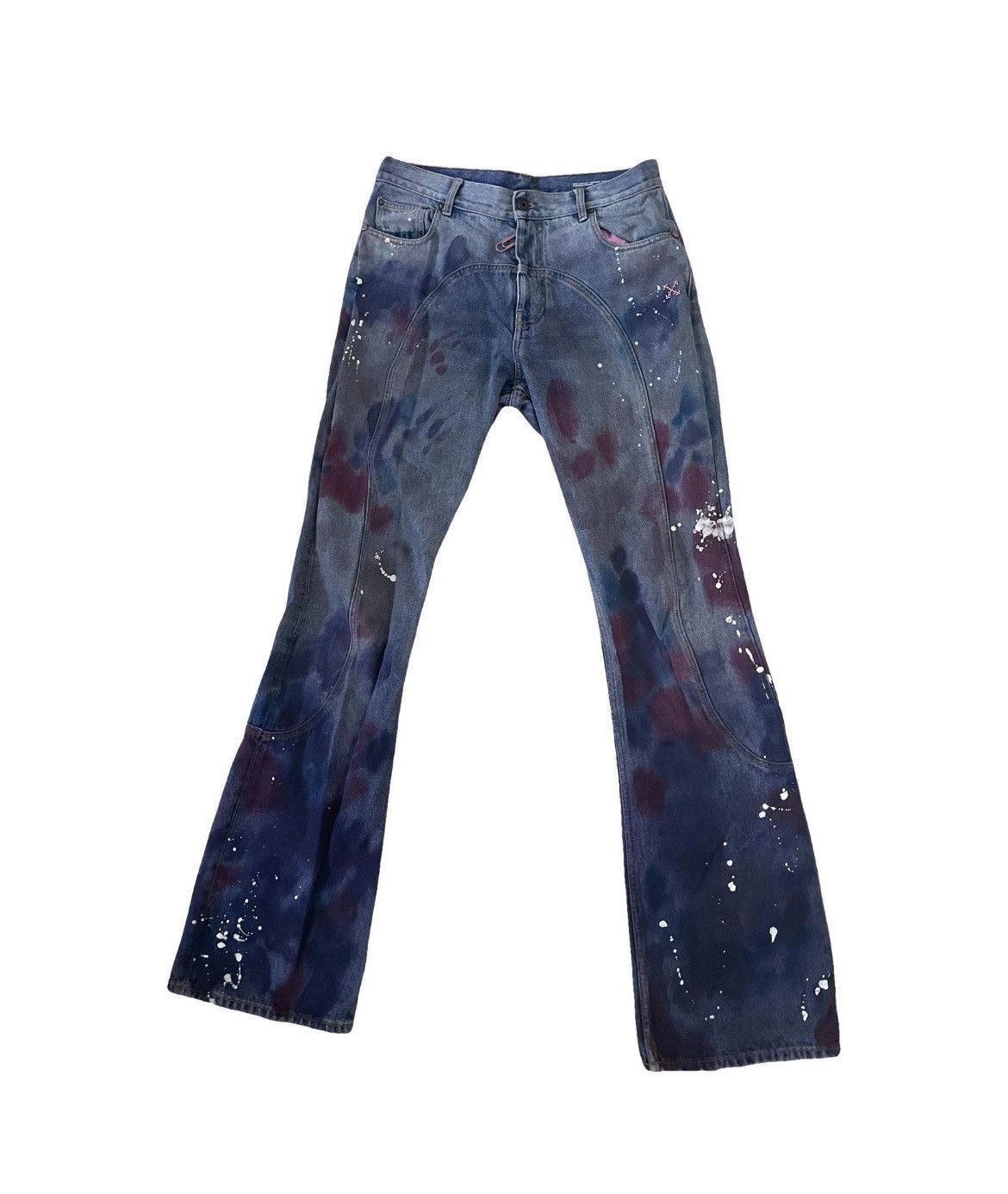 Off-White Off-White Virgil Era Flared Paint-Splatter Denim Jeans Size US 32 / EU 48 - 1 Thumbnail