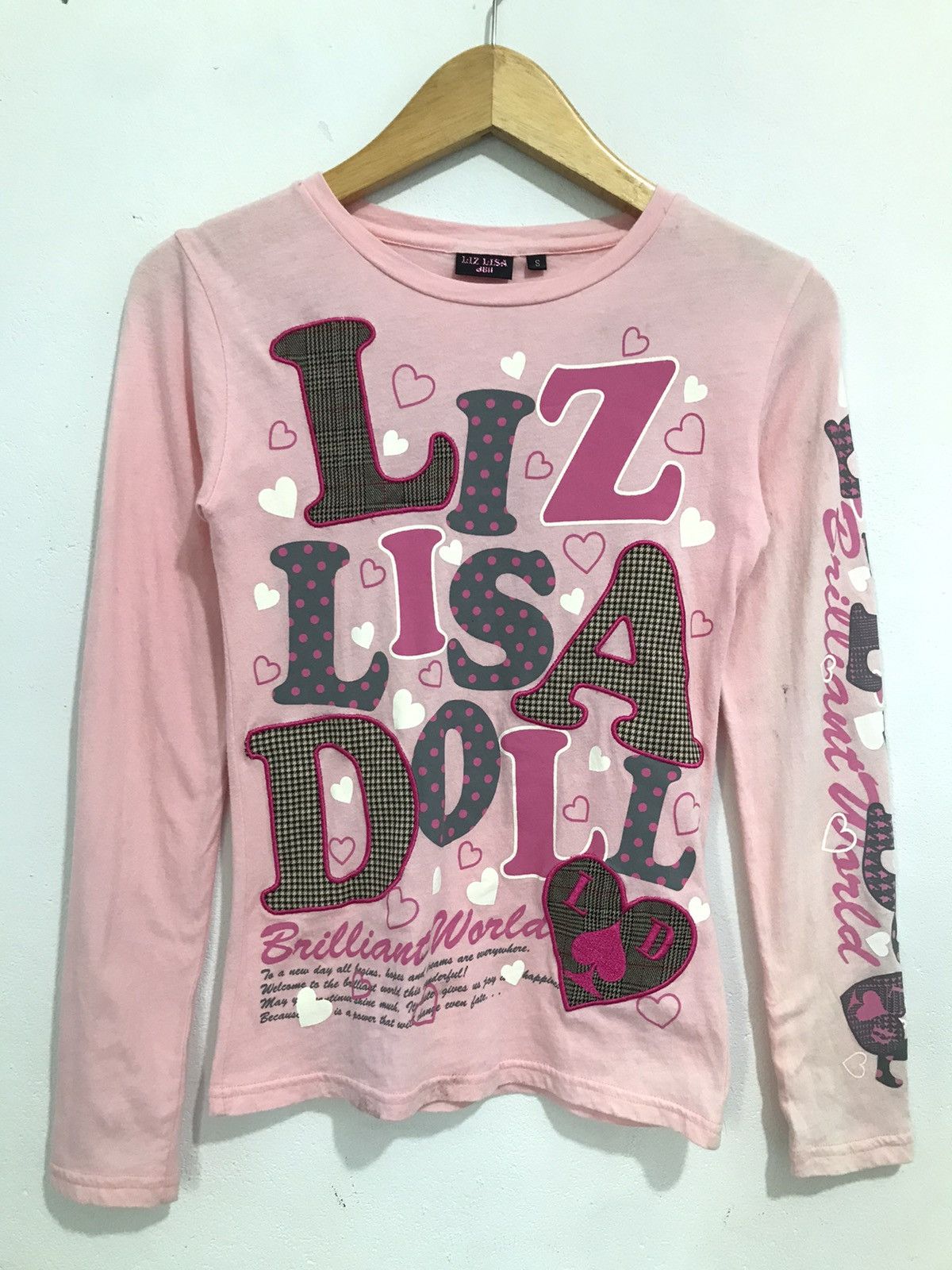 image of Angel Blue x Hysteric Glamour Lizlisadol Y2K Long Sleeve in Pink, Men's (Size Small)