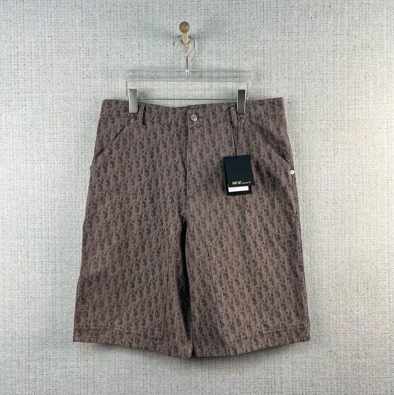 Dior Dior Coffee Brown Logo Men's Shorts 0089 Size US 33 - 1 Thumbnail